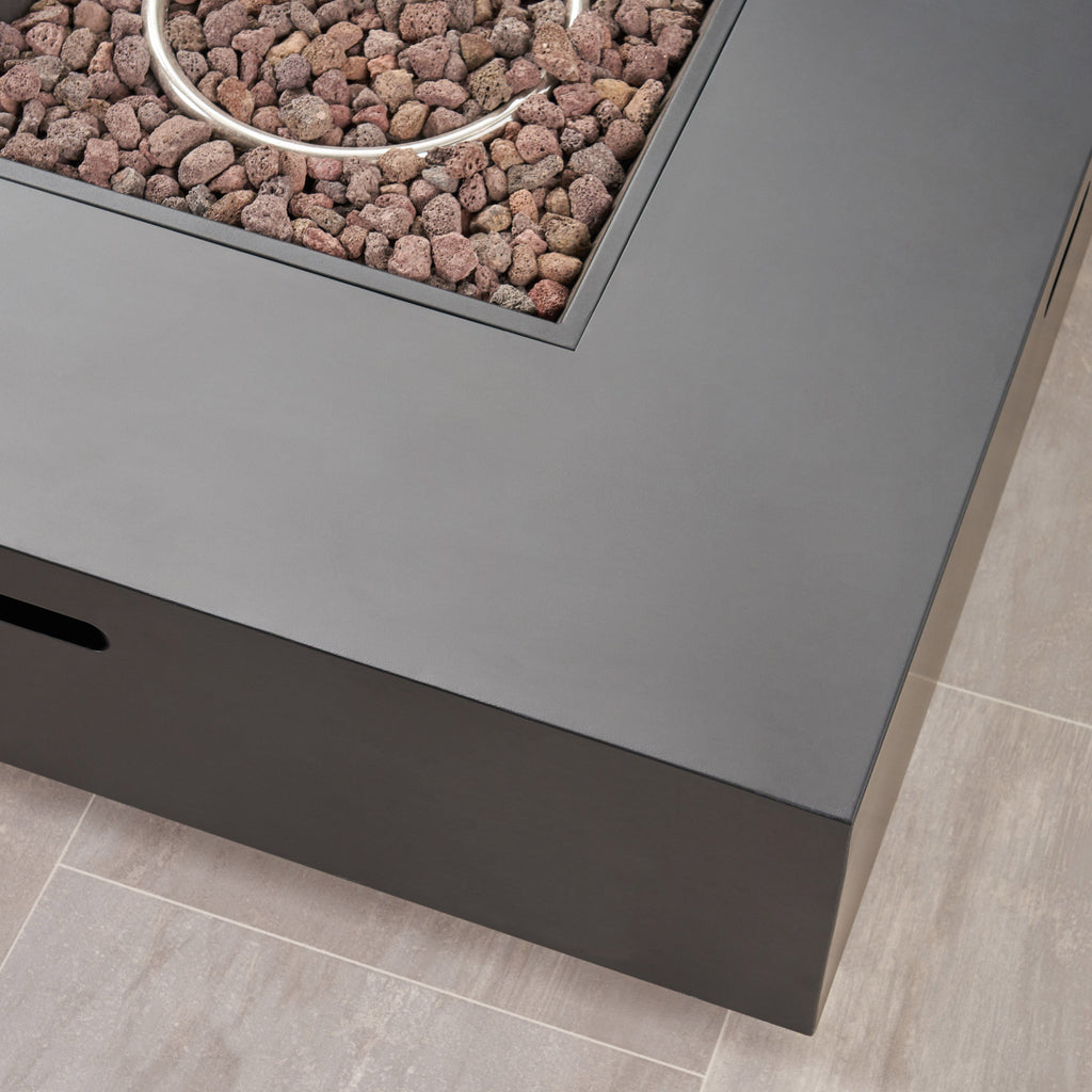 39'' Square Iron Fire Pit - 50,000 BTU