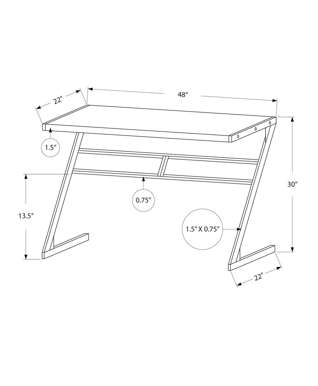 Computer Desk For Home Office, Chic Modern Design