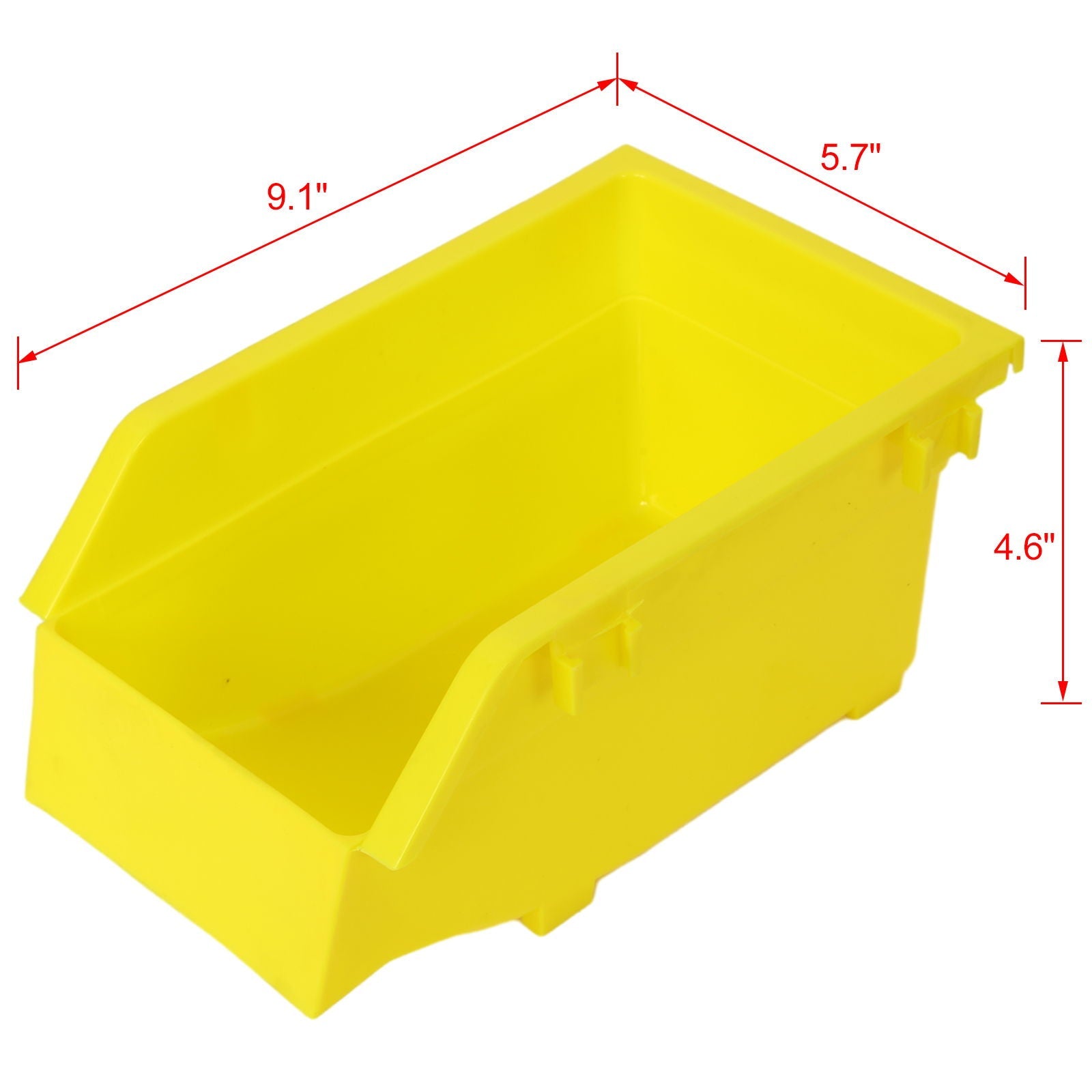 90 Parts Bin Shelving Storage Organizer With Locking Wheels For Shop Garage And Home - Black / Yellow