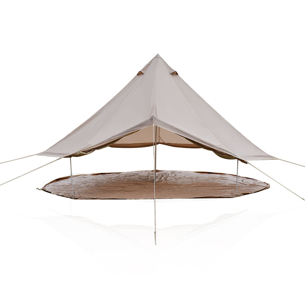 4 Season Bell Tent 13.1FT, Beige Waterproof Glamping Yurt Tent