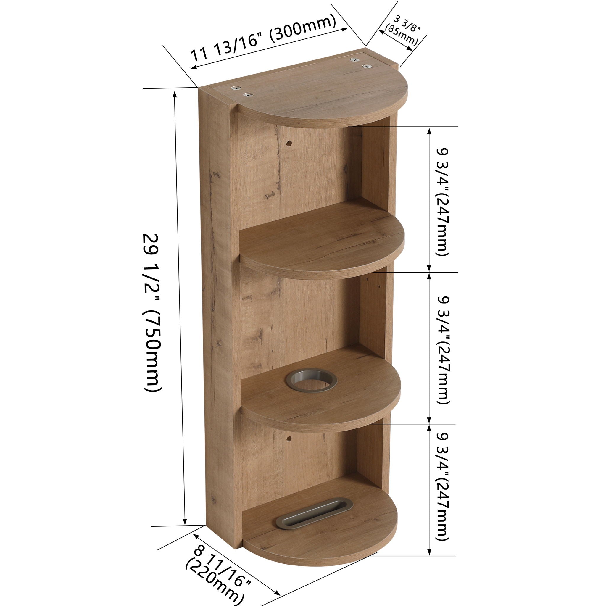 Bathroom Wall Mounted Storage Rack With Floating Design