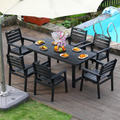 HDPE Outdoor Patio Dining Set with 6 Chairs