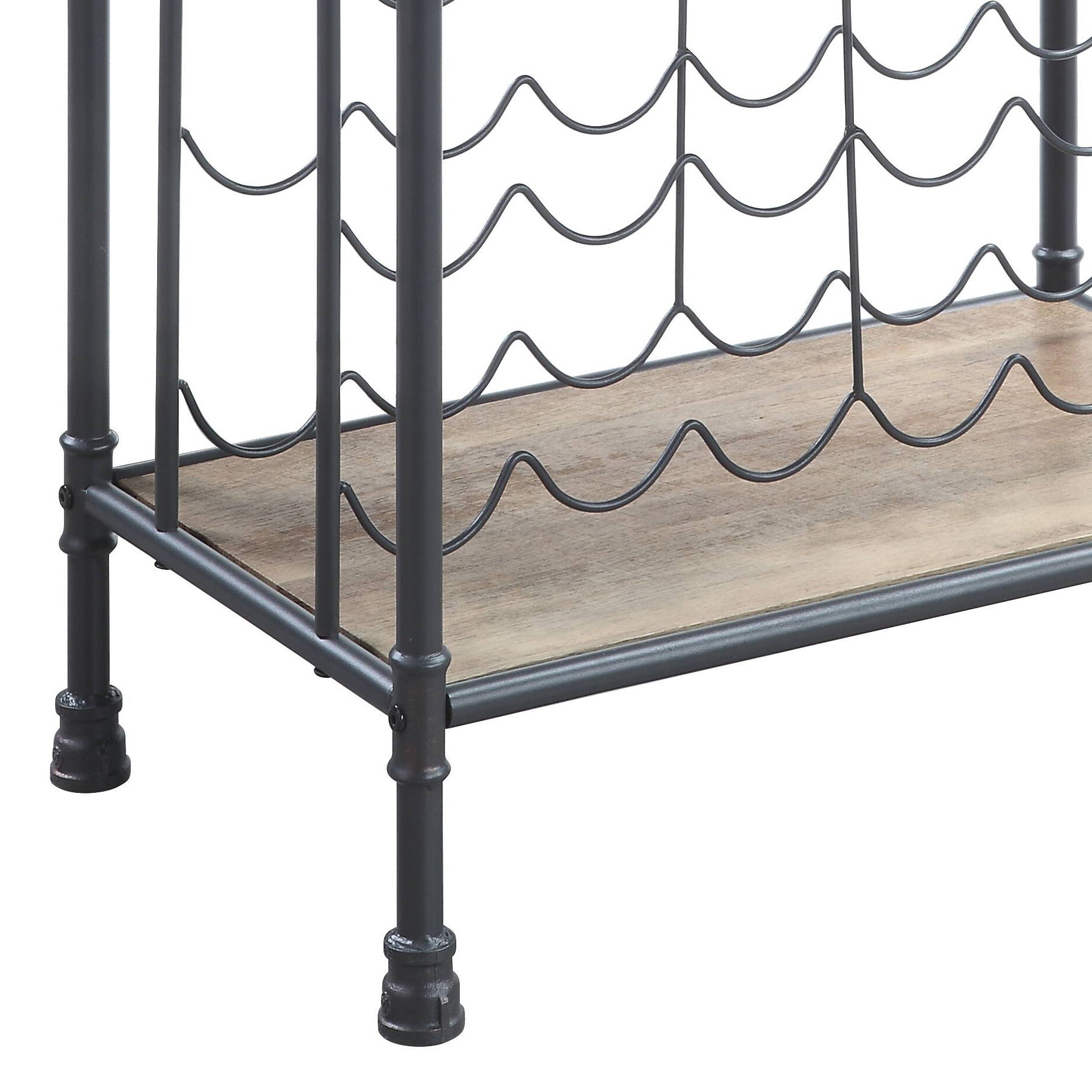 Brantley Wine Rack - Gray / Oak