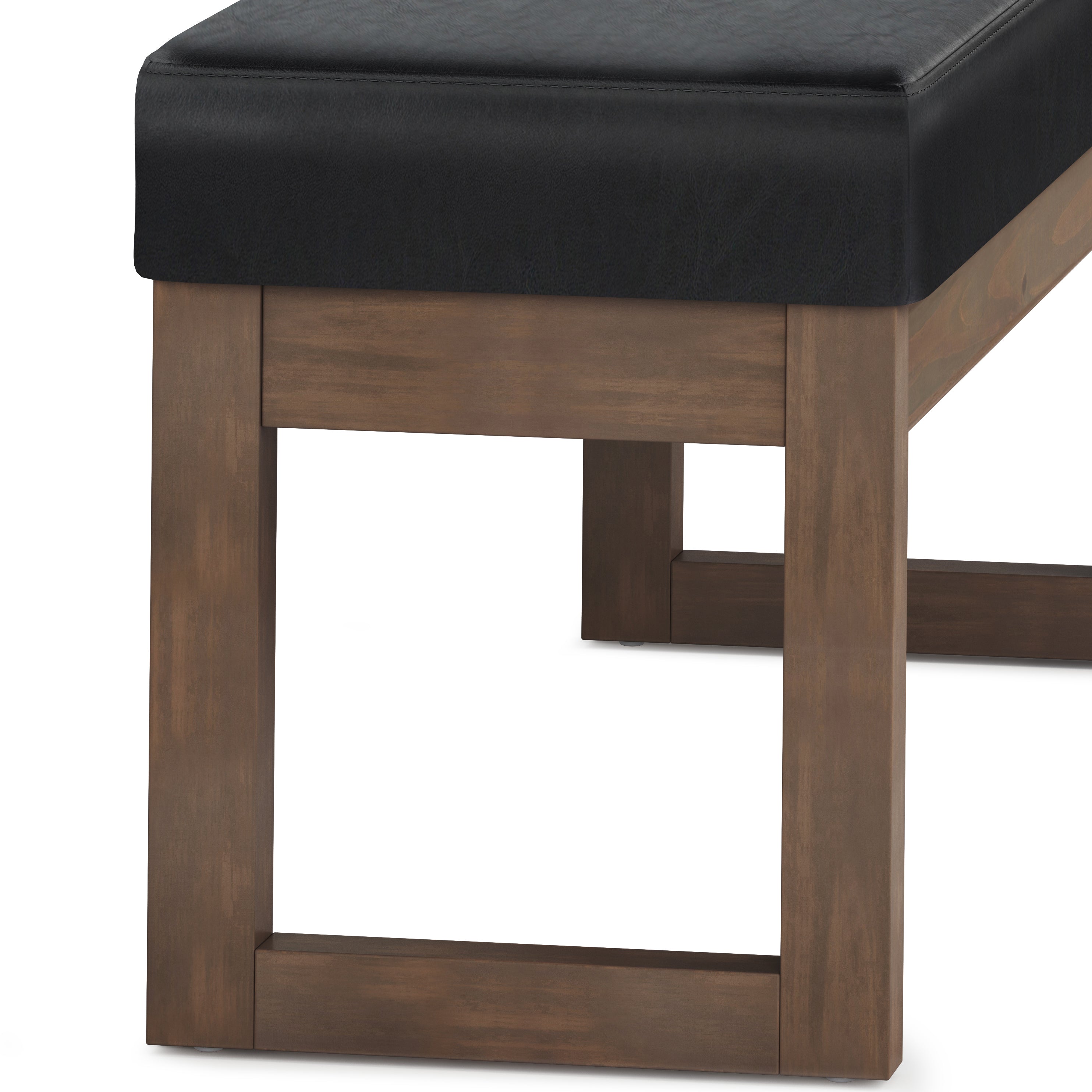 Milltown Large Ottoman Bench - Midnight Black