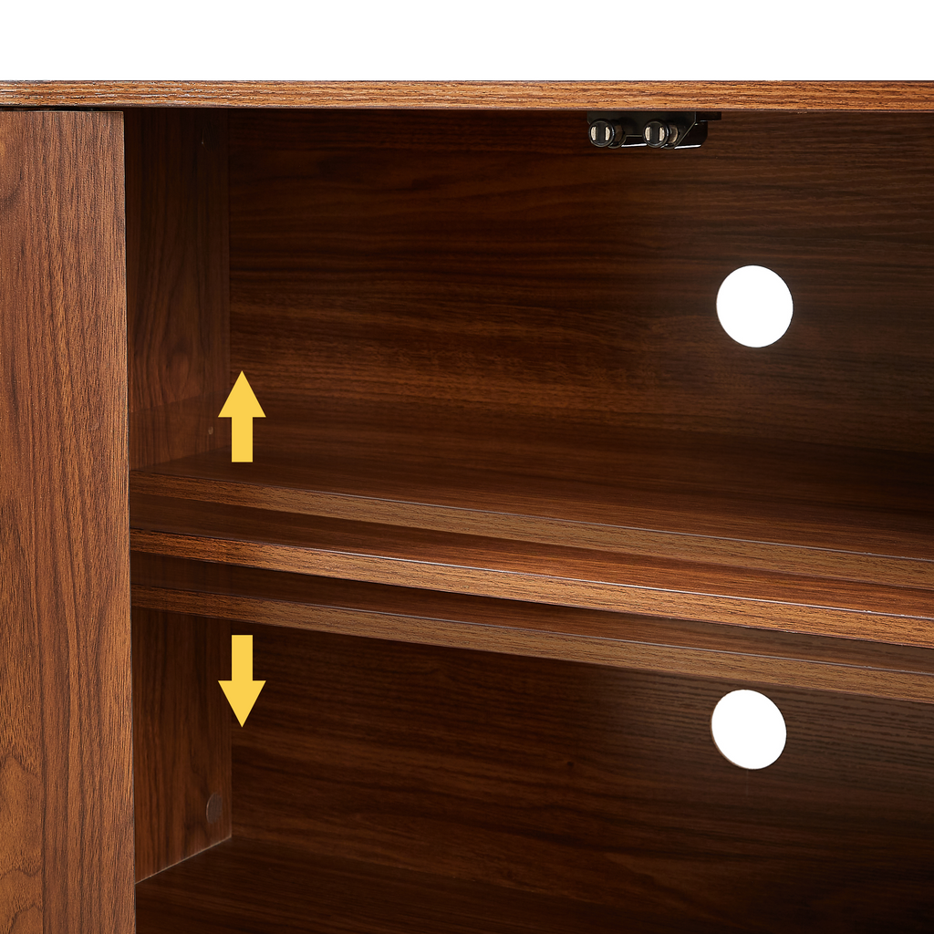 Sideboard Storage Cabinet TV Stand with Wave Pattern