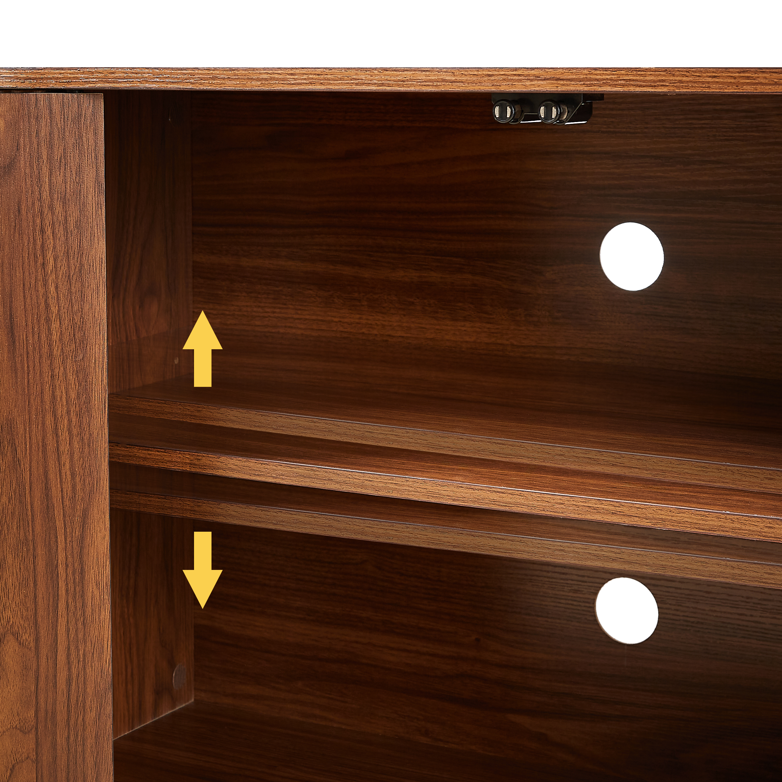 Sideboard Storage Cabinet TV Stand with Wave Pattern