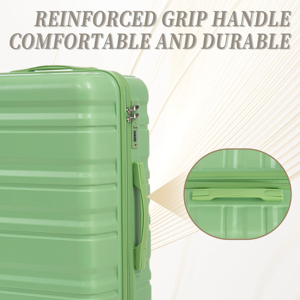 HIFINE Tourist 3-Piece Spinner Wheel Luggage Set in Green