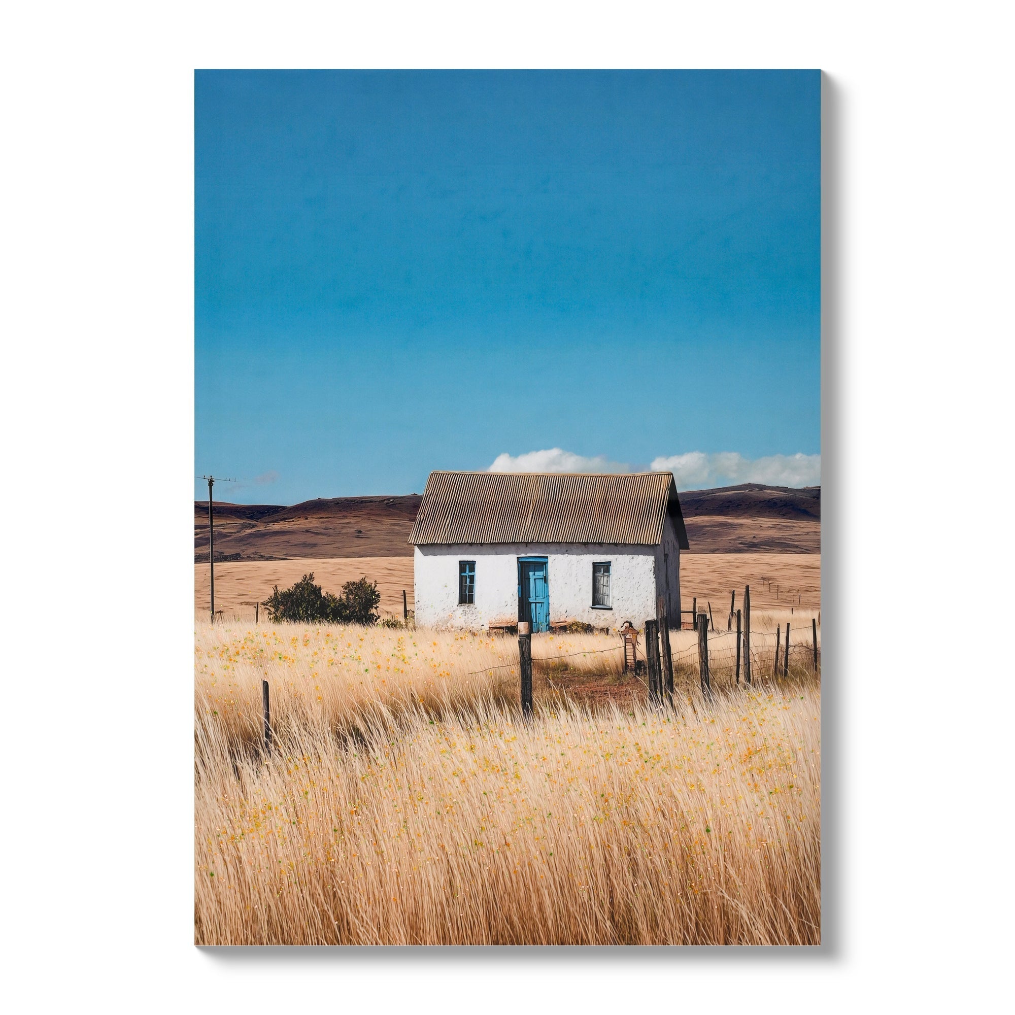 Farmhouse House Wall Art Canvas Print