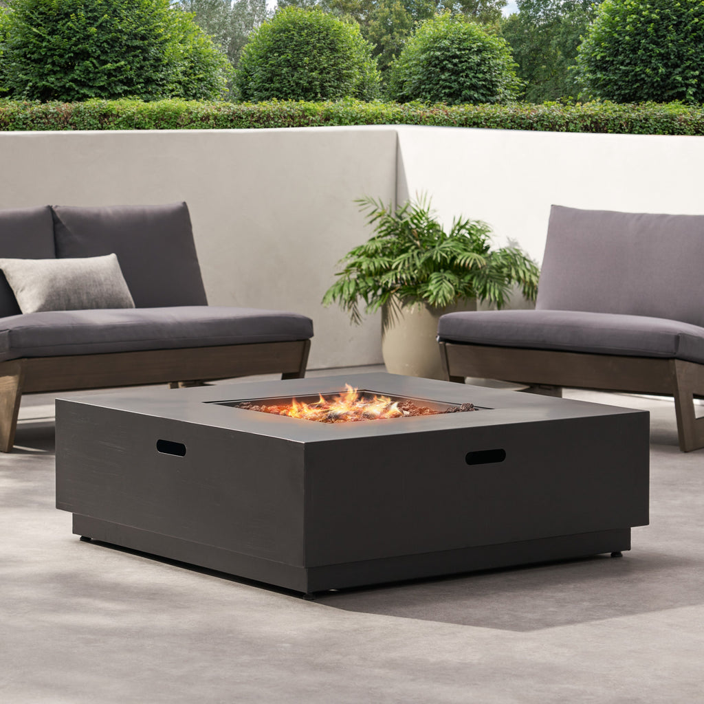 39'' Square Iron Fire Pit - 50,000 BTU