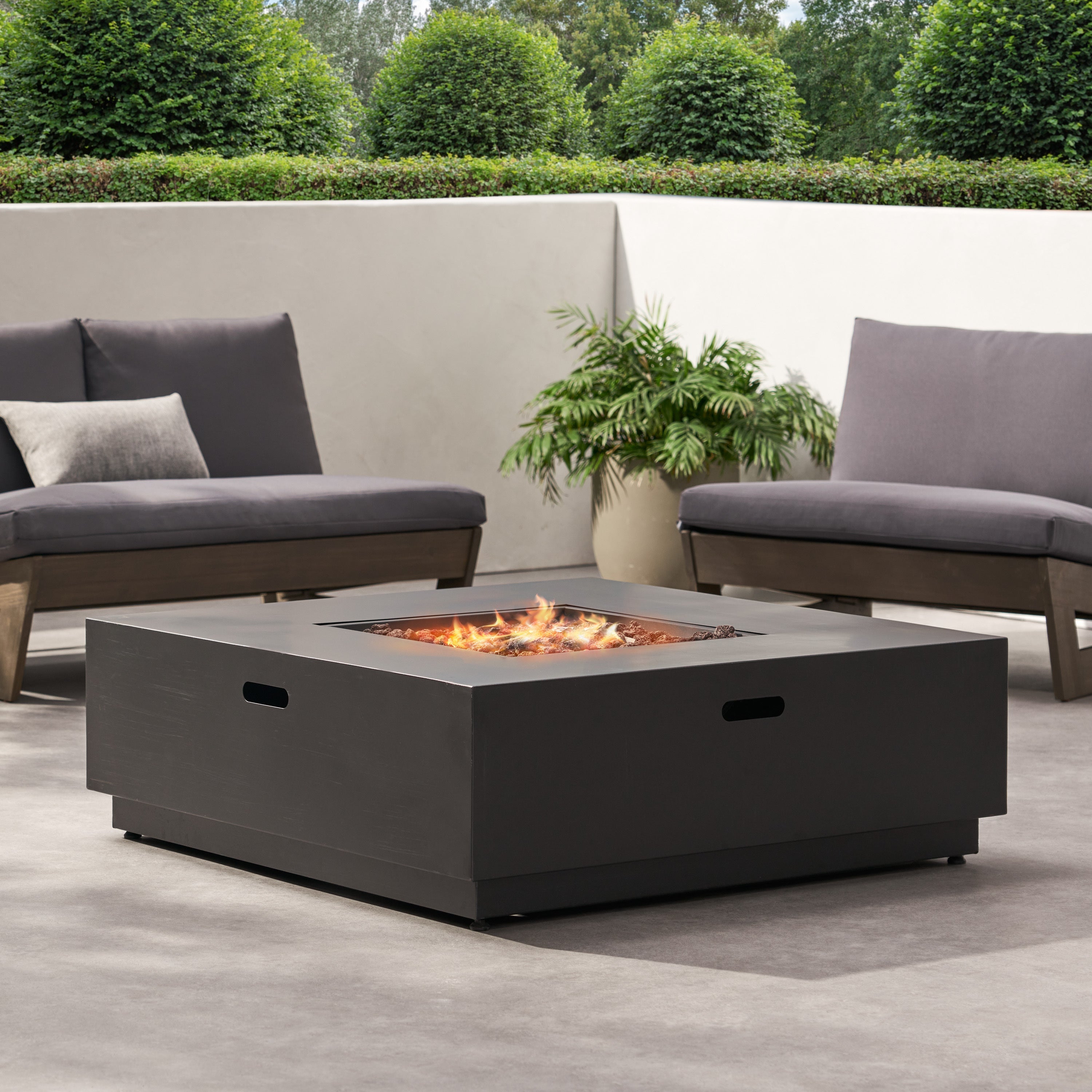 39'' Square Iron Fire Pit - 50,000 BTU
