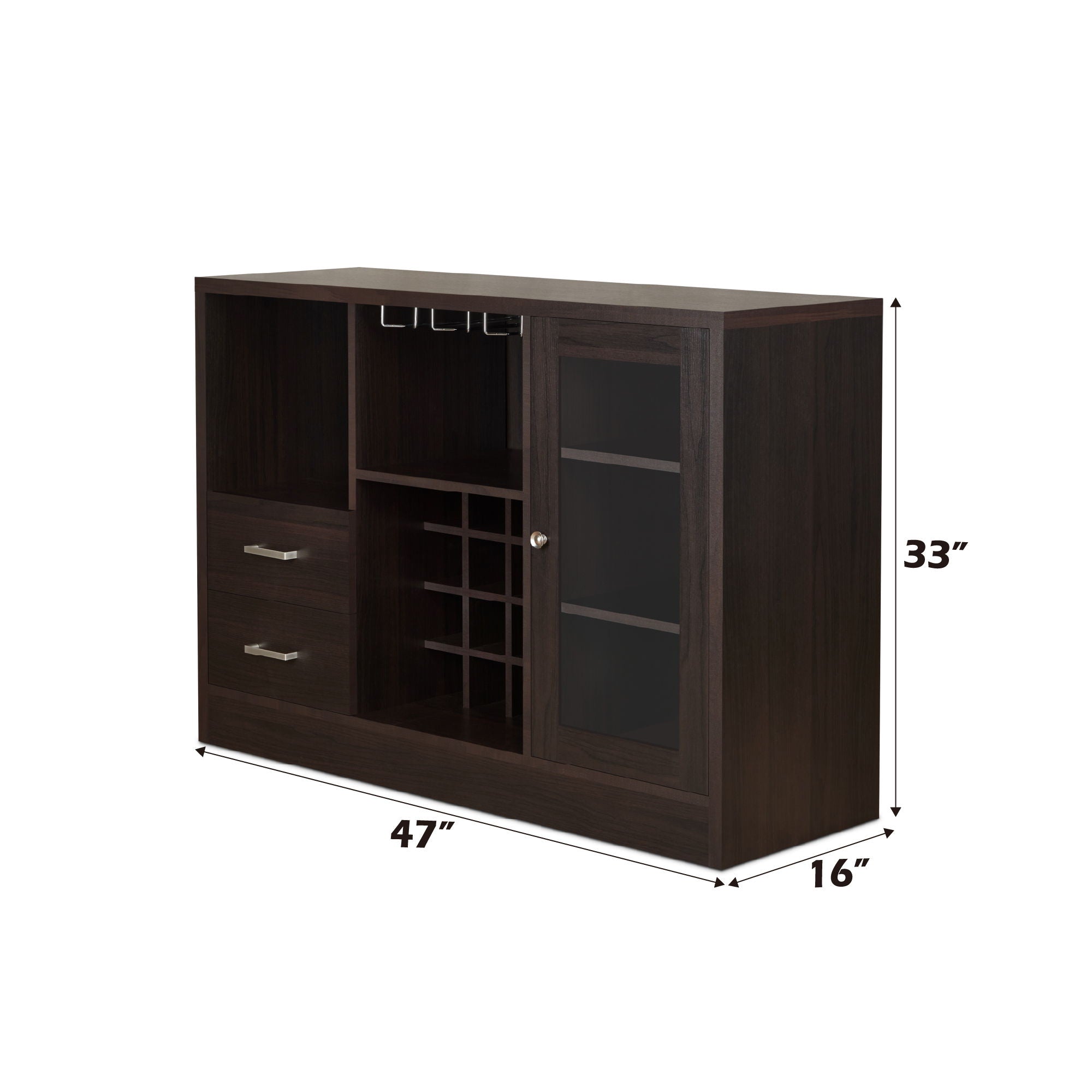 Hazen Wine Cabinet III - Espresso
