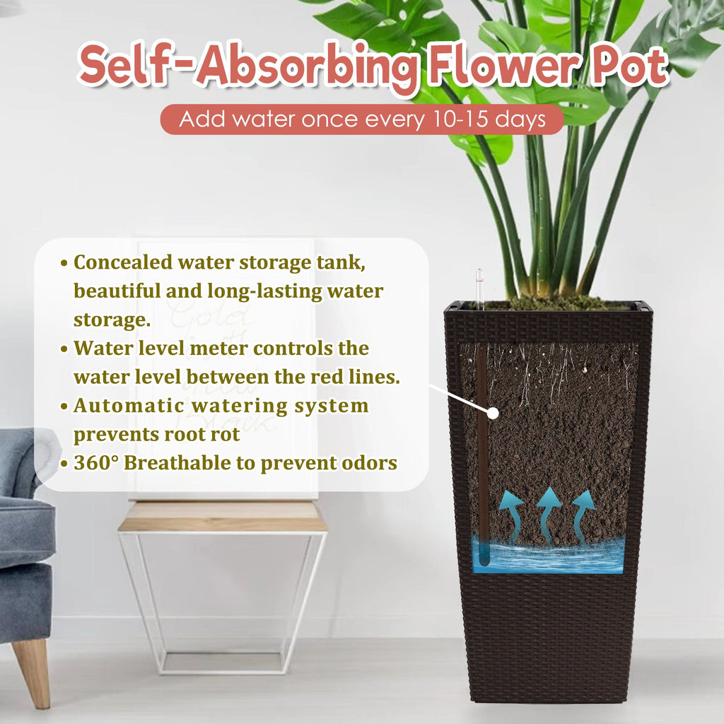 Indoor Outdoor Planter With Automatic Watering System