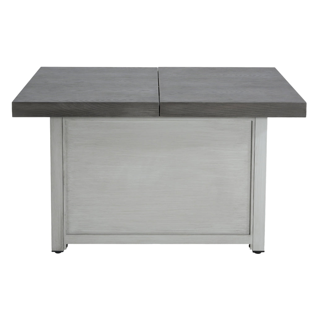 Extendable Rectangle Aluminum Alloy Fire Pit Table, 50,000 BTU
