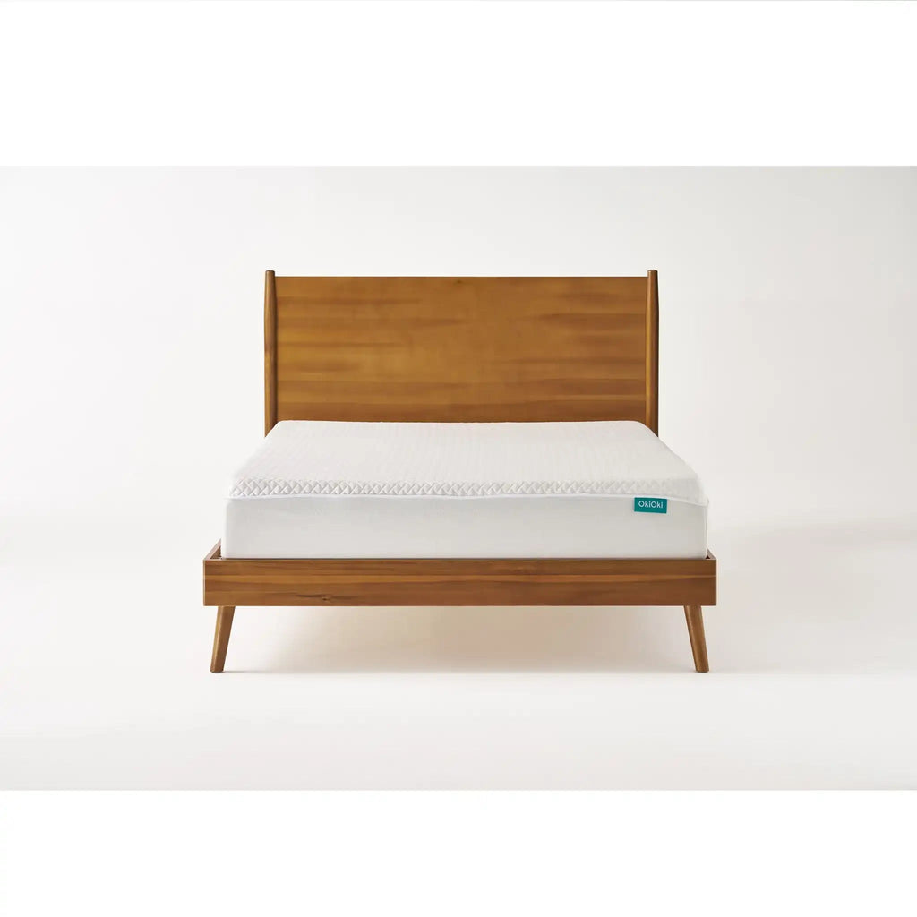 Okioki Mid-Century Wood Bed