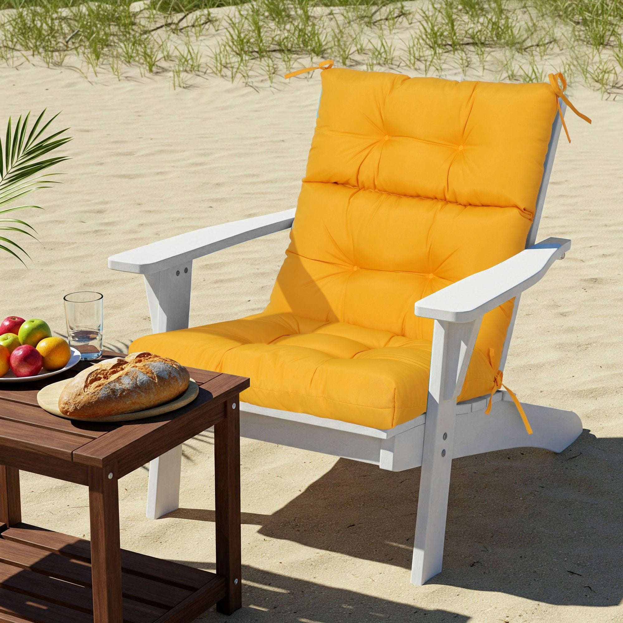 2 Piece High Back Patio Chair Cushion Set