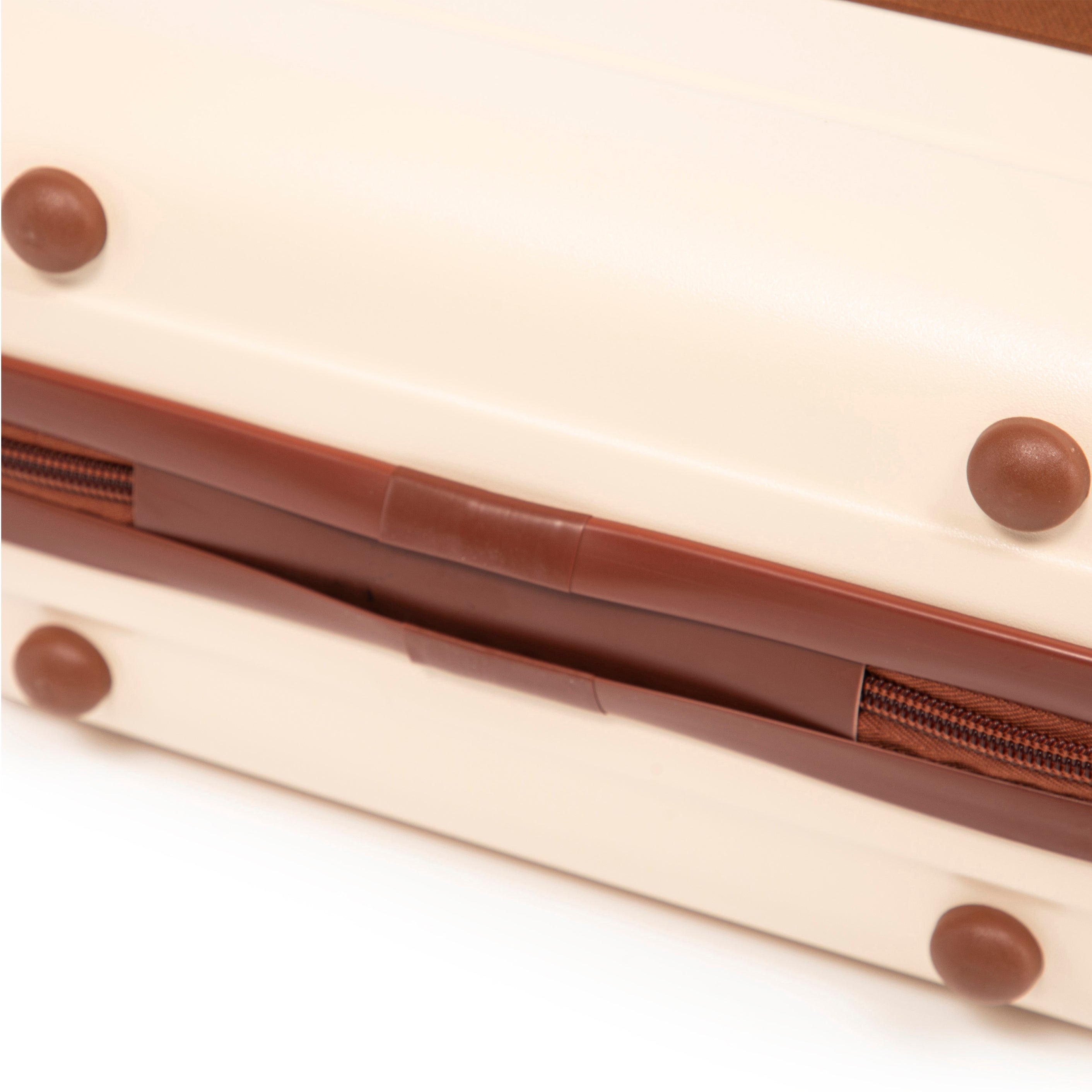 14'/20' 2-Piece Beige ABS Spinner Wheel Luggage Set
