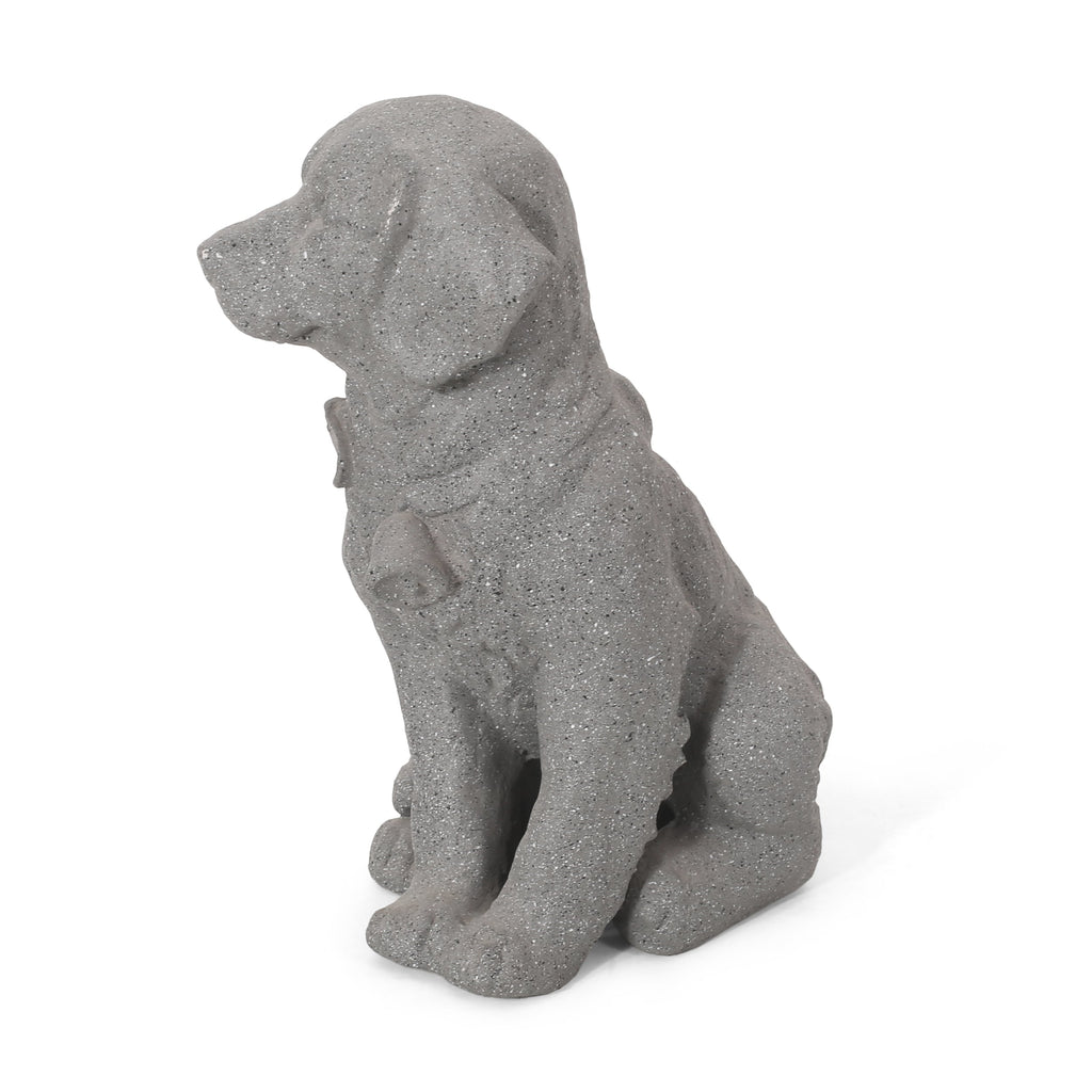 MGO Dog Statue, Outdoor Stone Gray