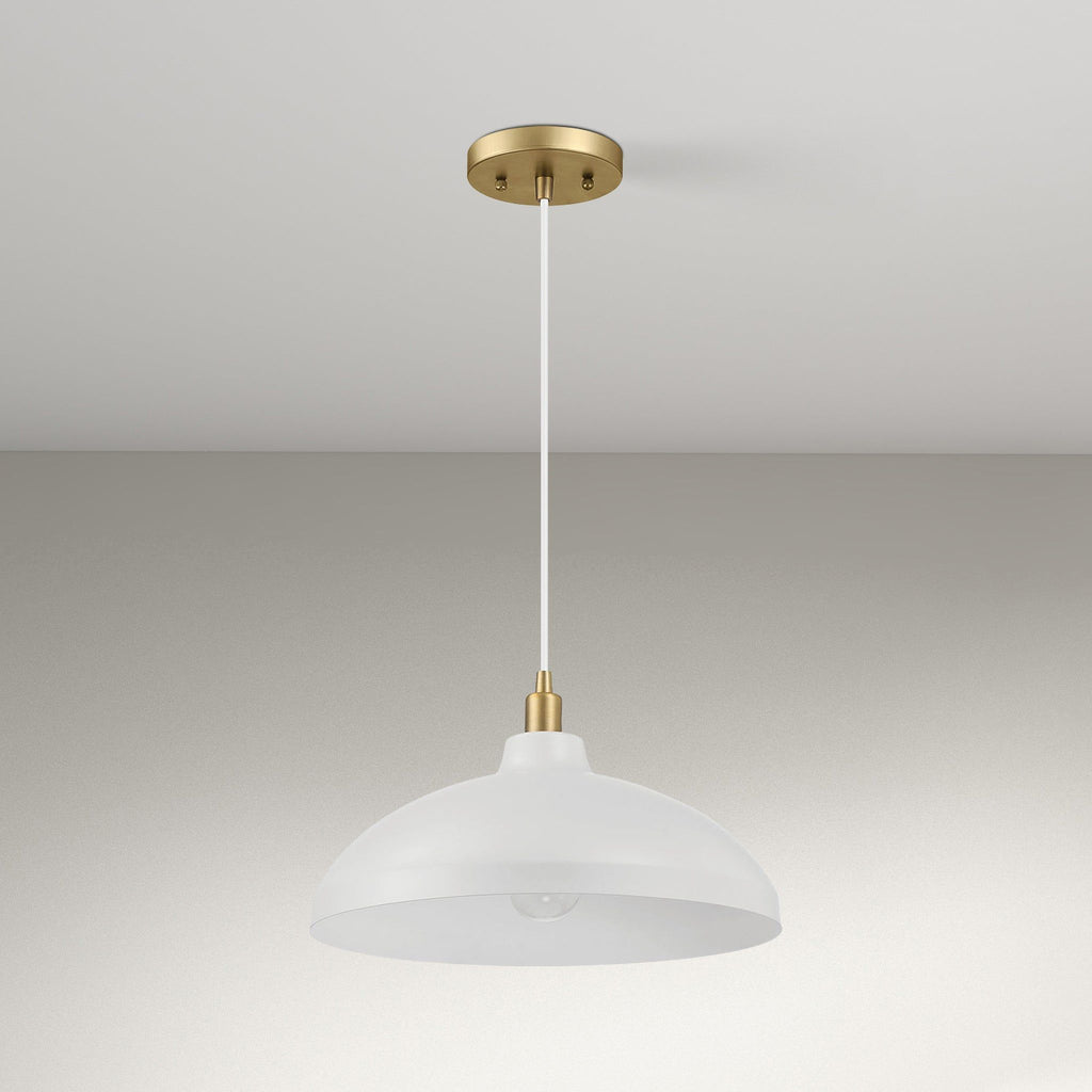 Astral - Single Light Pendant Lamp For Entrance Kitchen Island - Gold / White