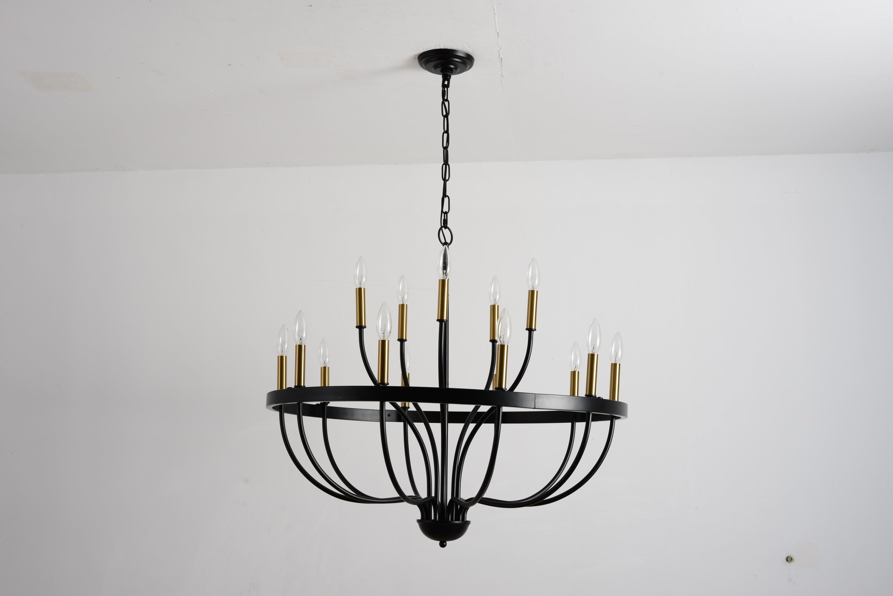 18-Light Industrial Iron Candle Chandelier