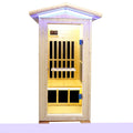 Single Person Spruce Far Infrared Sauna With Ambient Lighting And Bluetooth Music - Natural