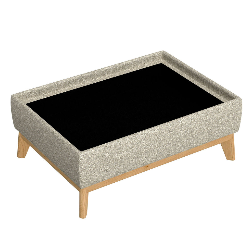 Reversible Tray Ottoman - Tan