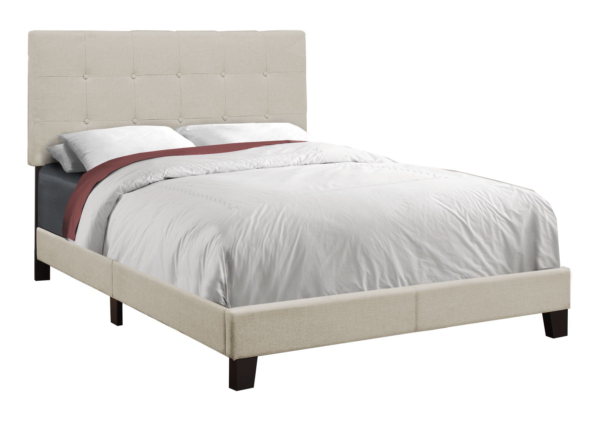 Transitional Upholstered Bed Frame