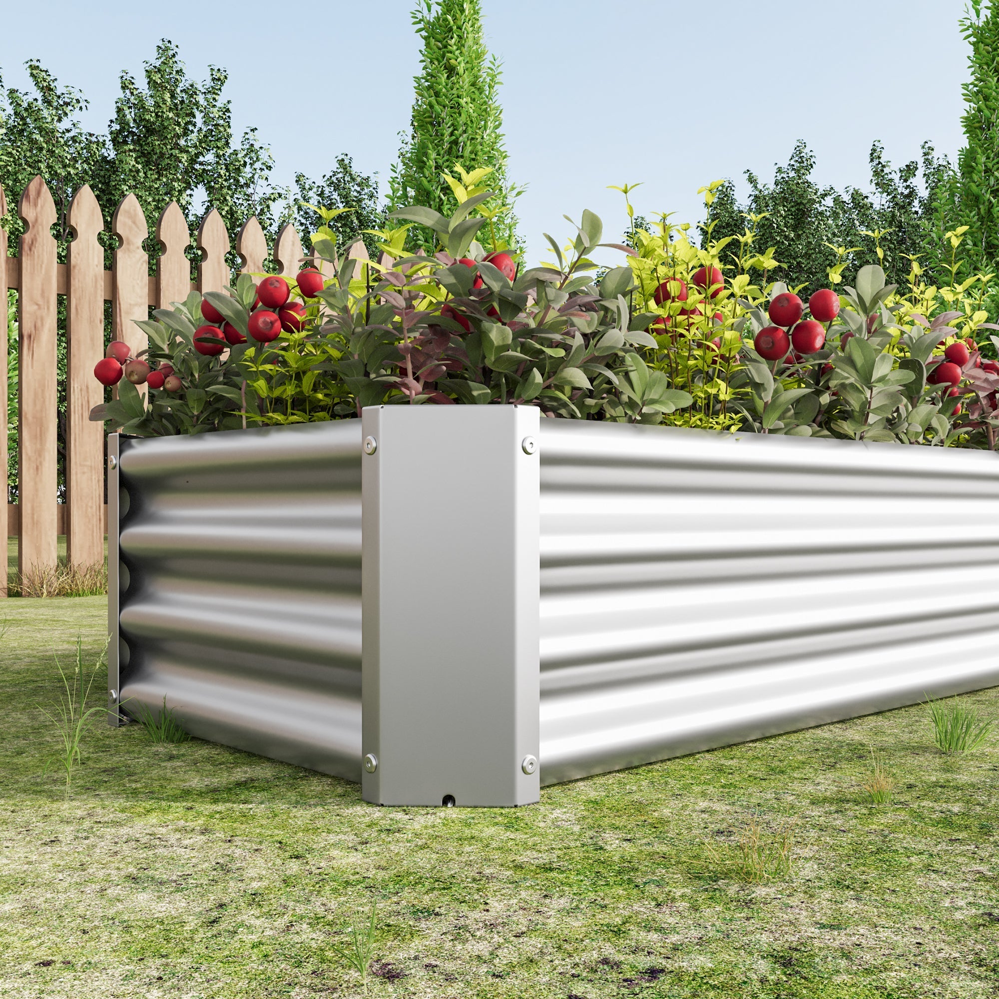Metal Raised Garden Bed 4x2x1 ft