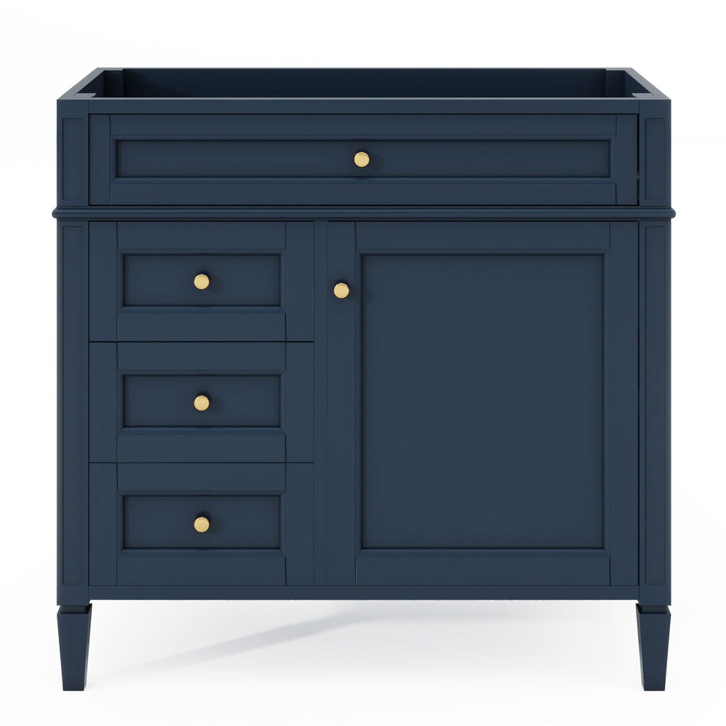 Bathroom Vanity With 2 Drawers and Tip-Out Storage Cabinet