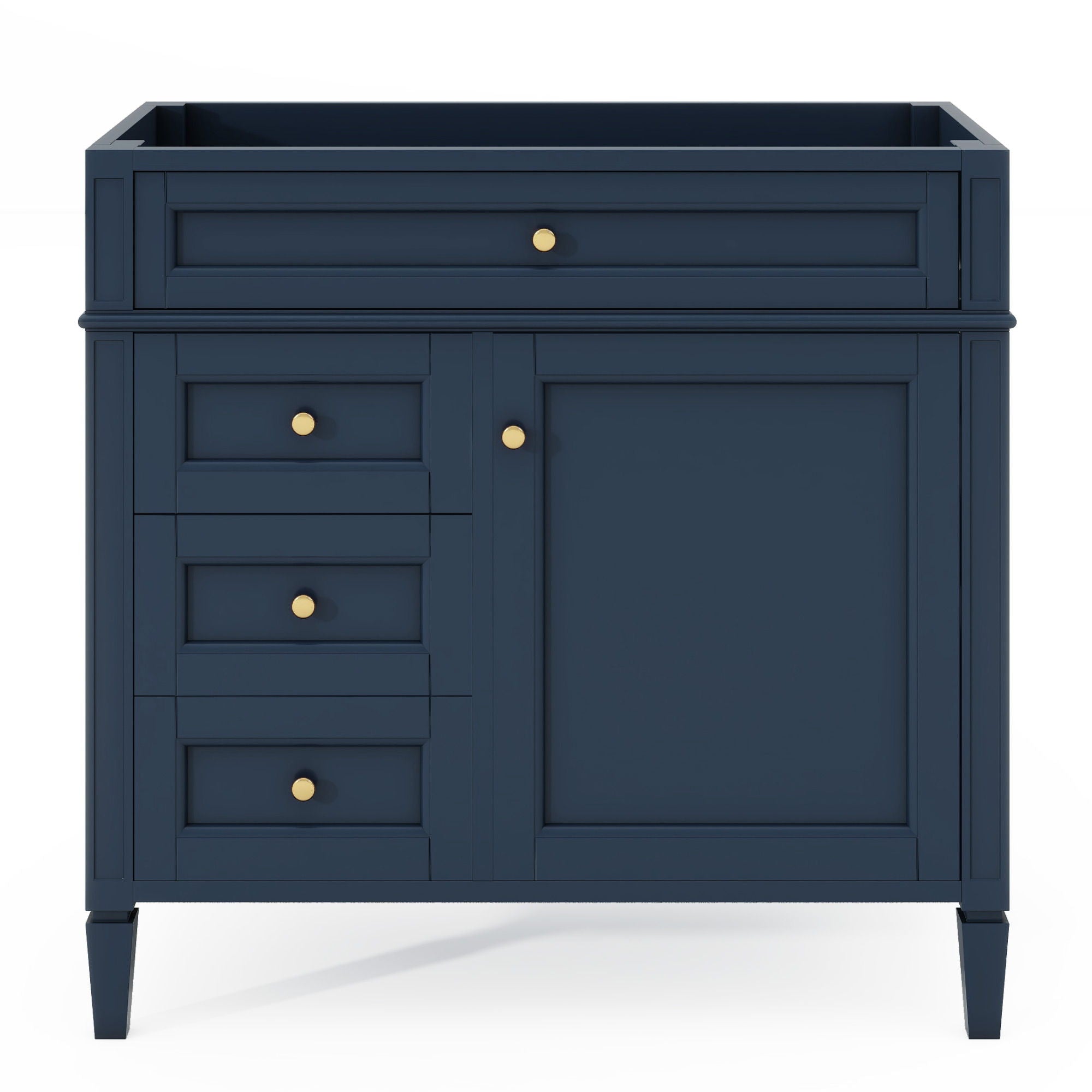 Bathroom Vanity With 2 Drawers and Tip-Out Storage Cabinet