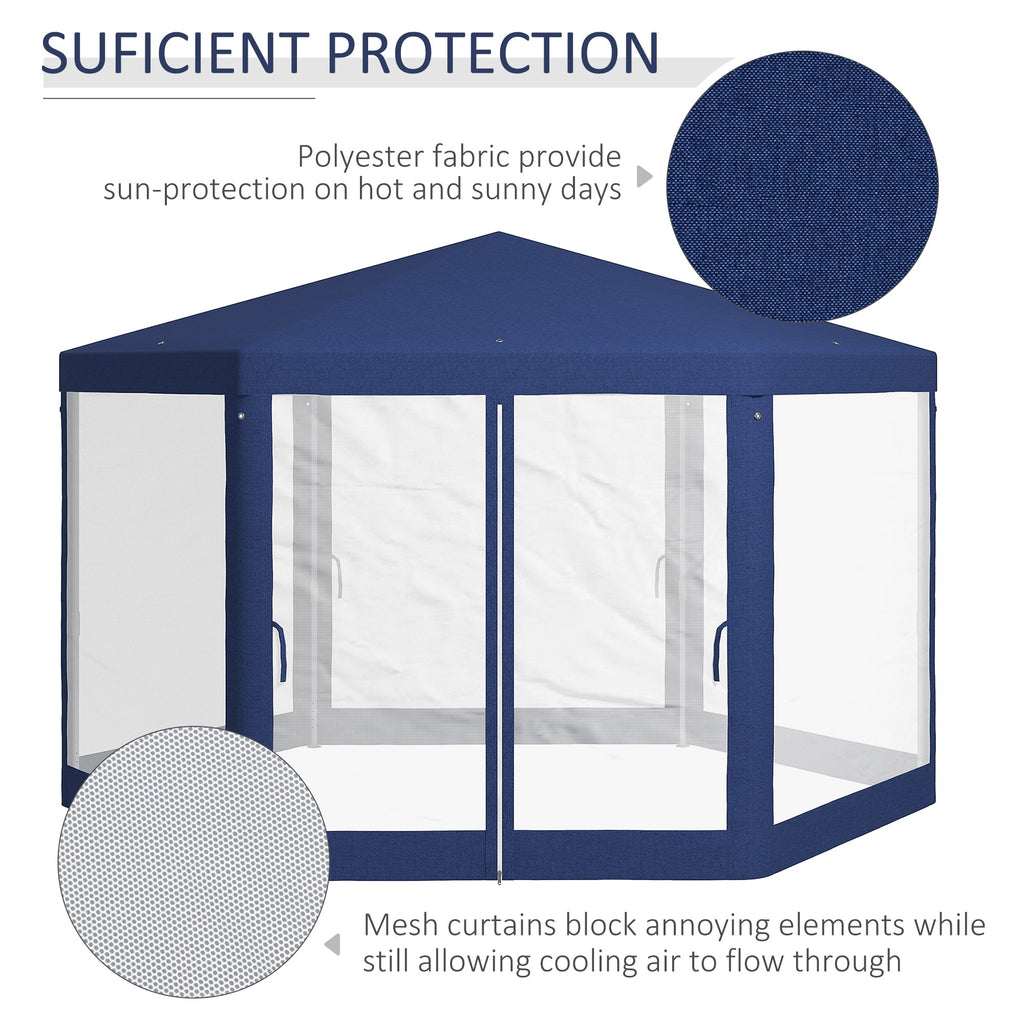 Outsunny 13' x 11' Outdoor Party Tent with Protective Mesh Sidewalls