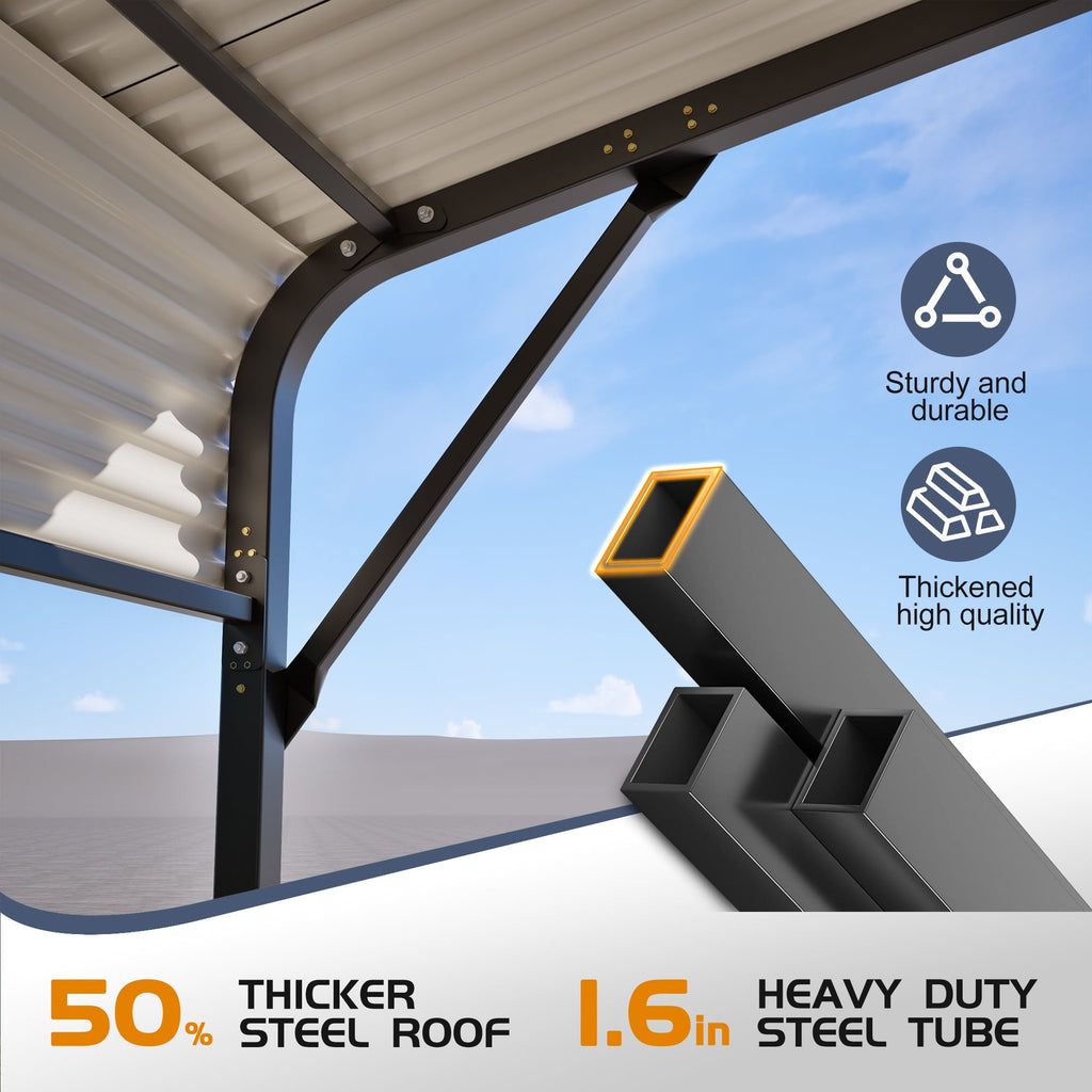 20'x20' Galvanated Steel Carport Canopy