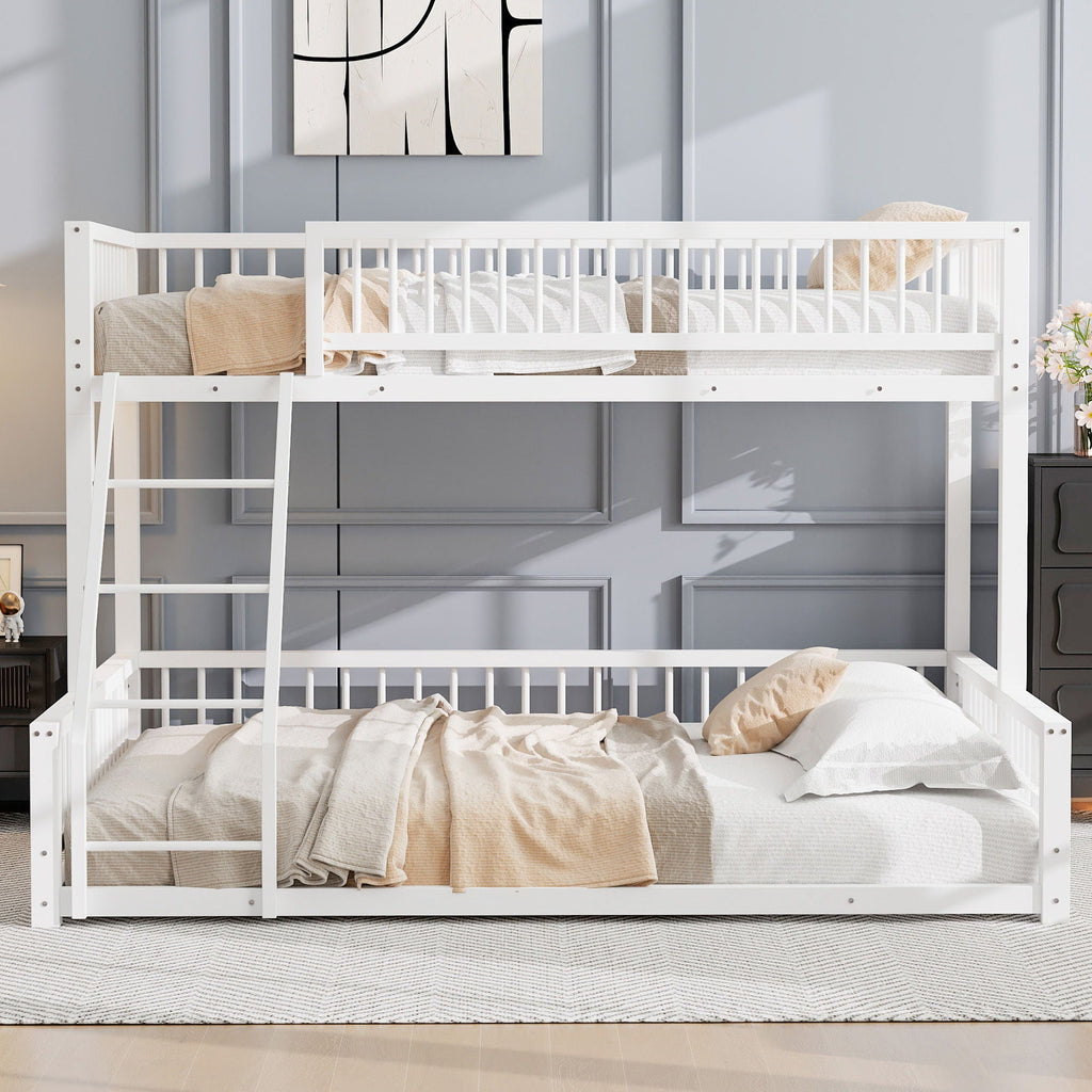 Bunk Bed With Ladder And Safety Guardrails