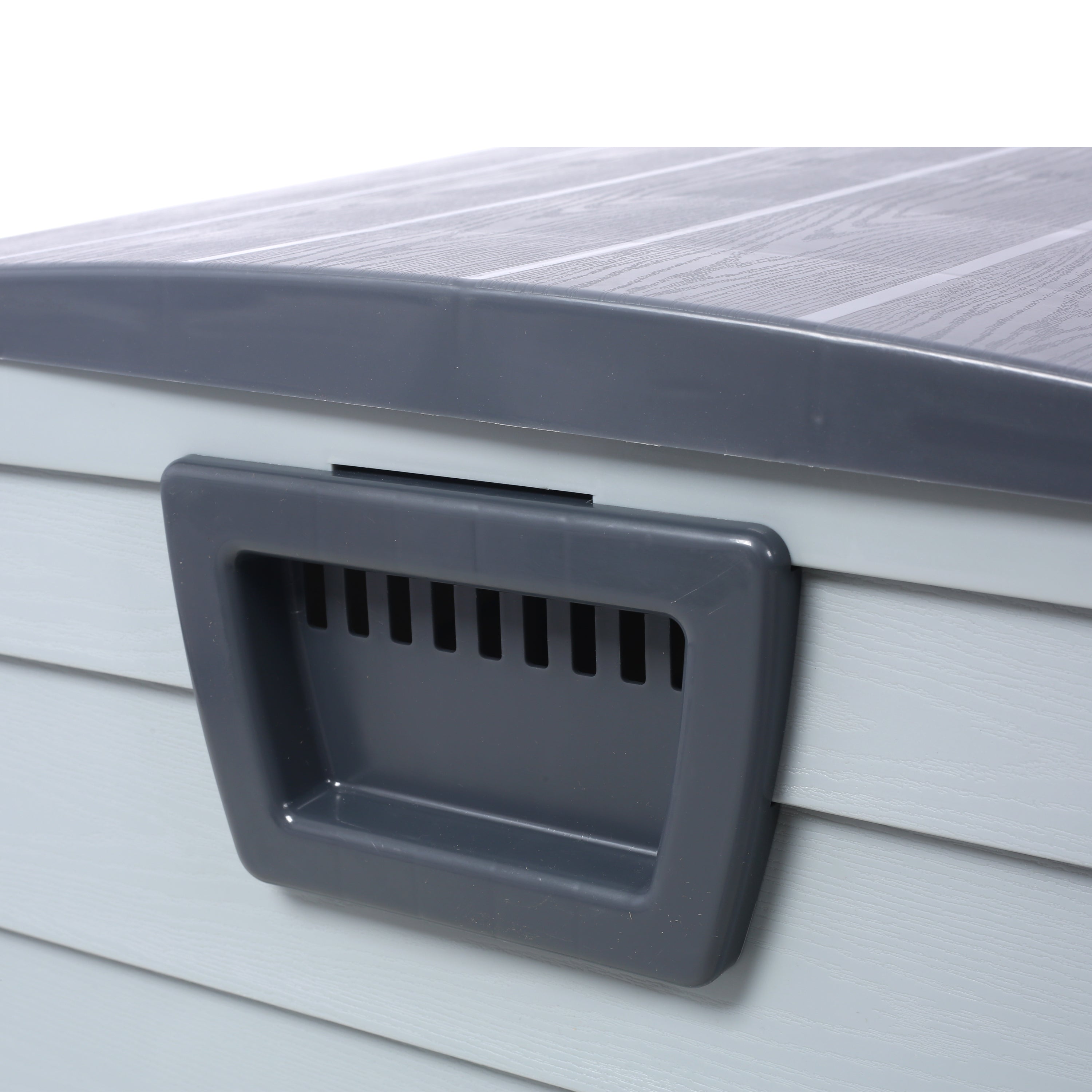 All Weather UV Pool Deck Box Storage Shed Bin with Wheels