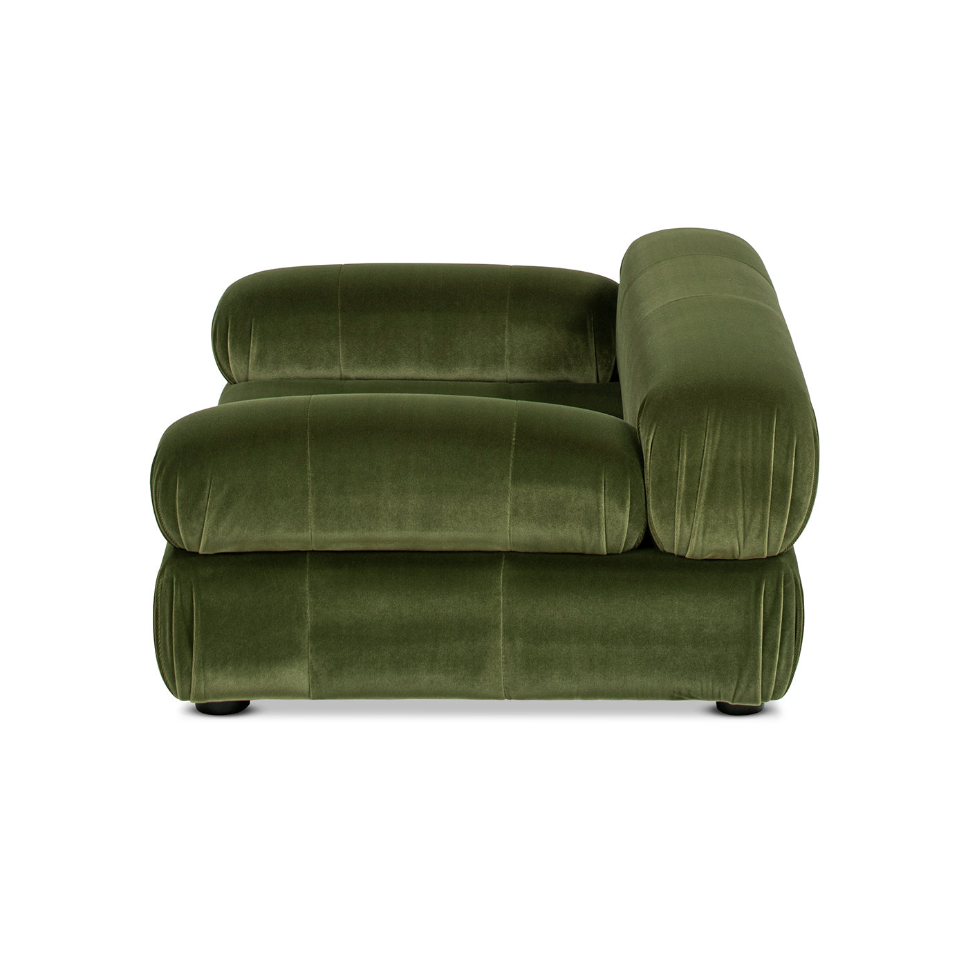 Marcel Upholstered Modern Small to Medium Pet Bed For Dogs and Cats Olive Green Velvet