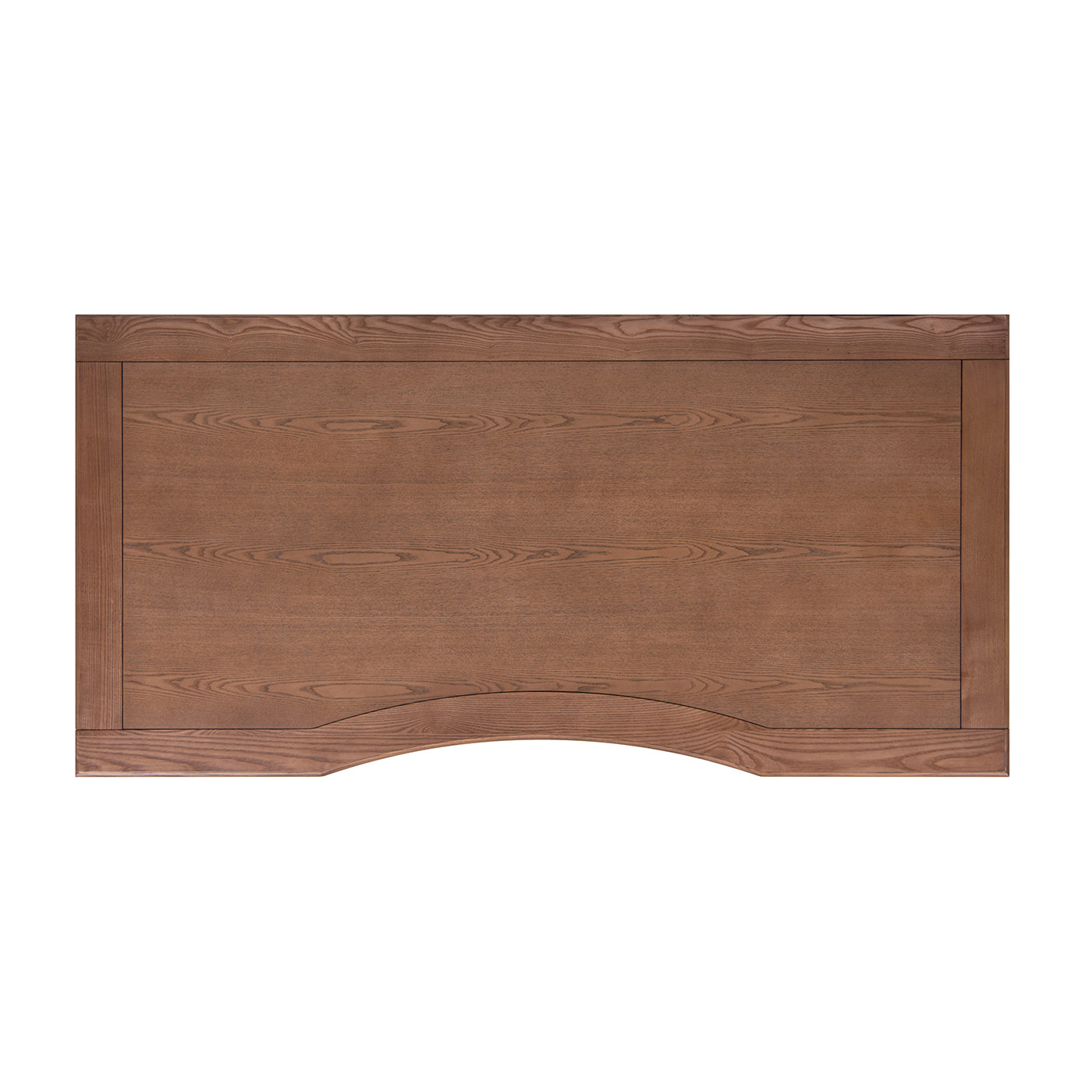 Dauphin Gold Accent 5-Drawer Wood Executive Desk Brown Ash Wood & Veneer