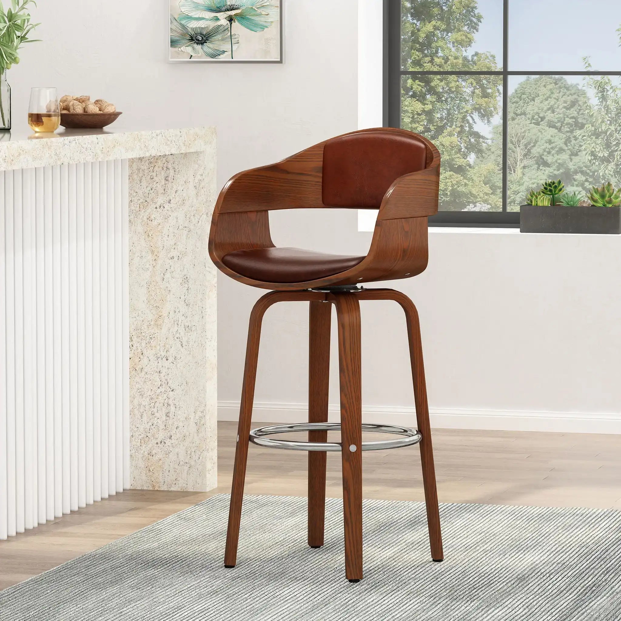 Modern Bar Stool with Swivel Function
