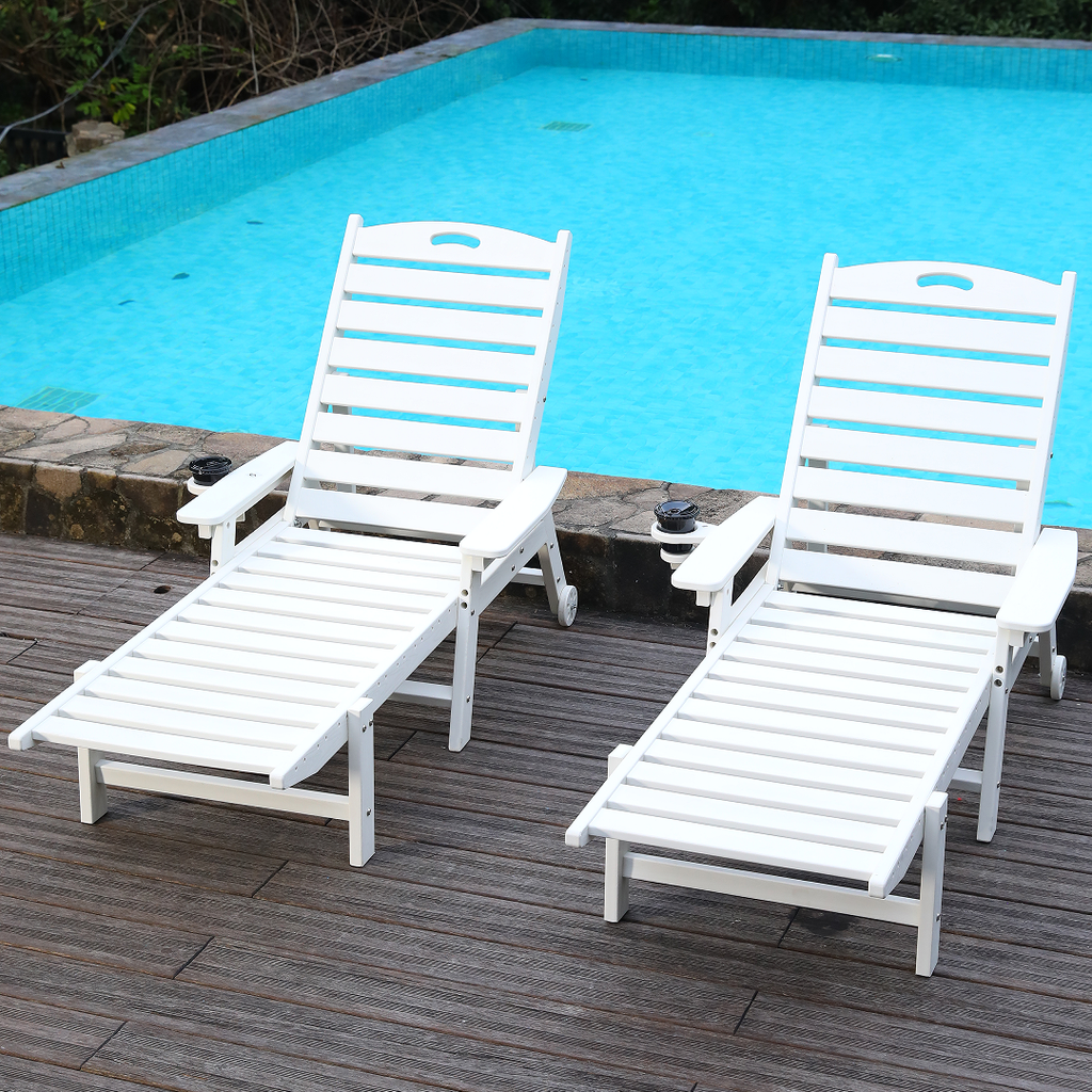 HDPE Chaise Lounge Chair Outdoor