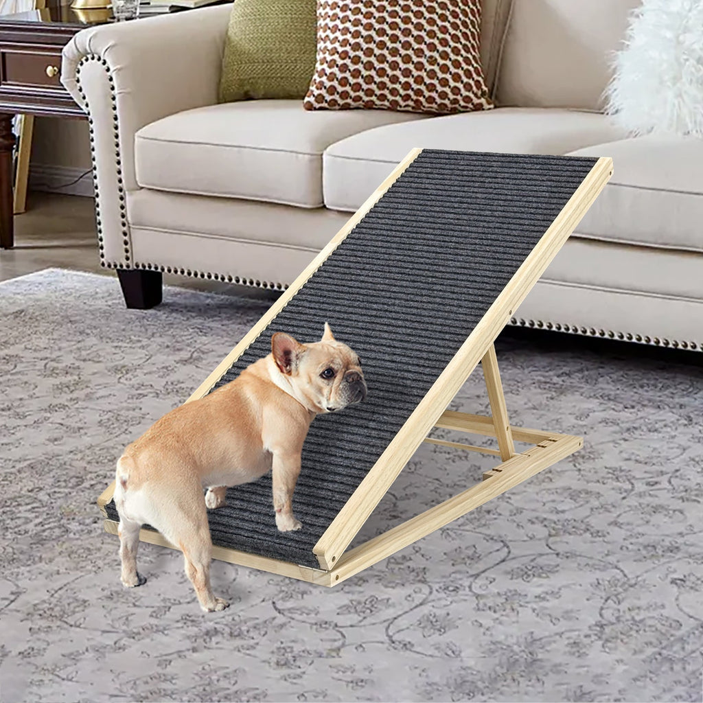 Upgraded Dog Ramp for Bed with Extra Wide Traction and Foldable Design