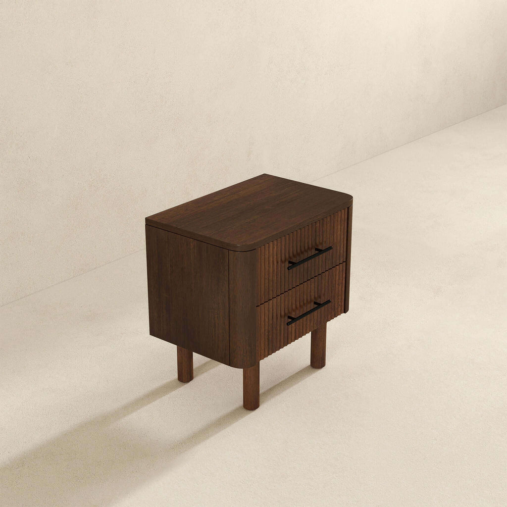 Logan - Nightsd Bed Side Tables With 2 Drawers - Brown