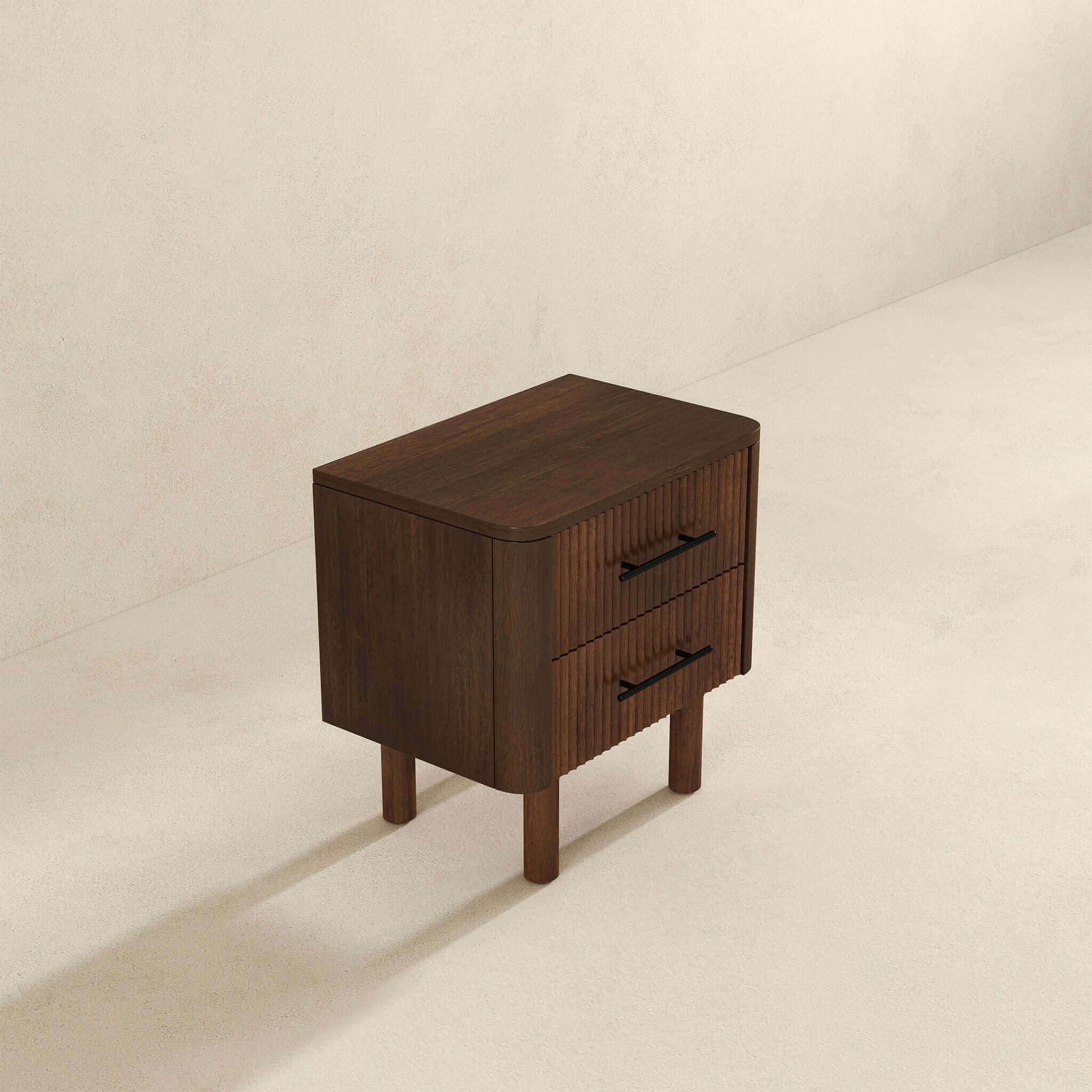 Logan - Nightsd Bed Side Tables With 2 Drawers - Brown