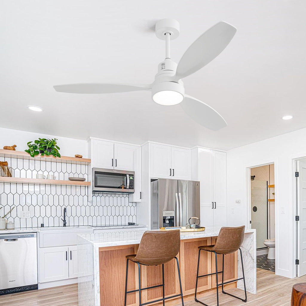 Ceiling Fan With Reversible DC Motor, LED Light & Remote Control