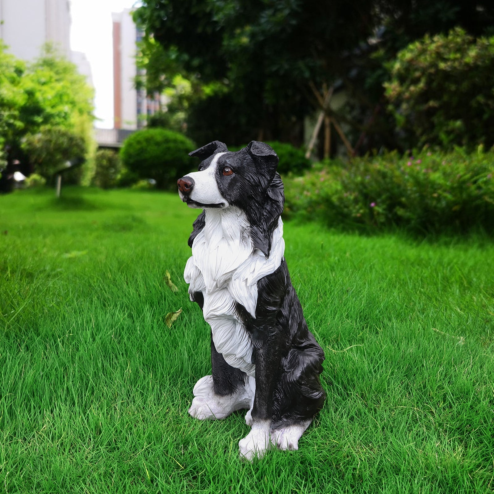 Outdoor Garden Border Collie Dog Statue Greeter