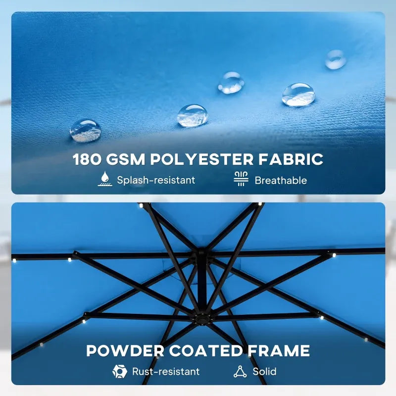 Stylish Pool Umbrella, Outdoor Cantilever Patio Umbrella