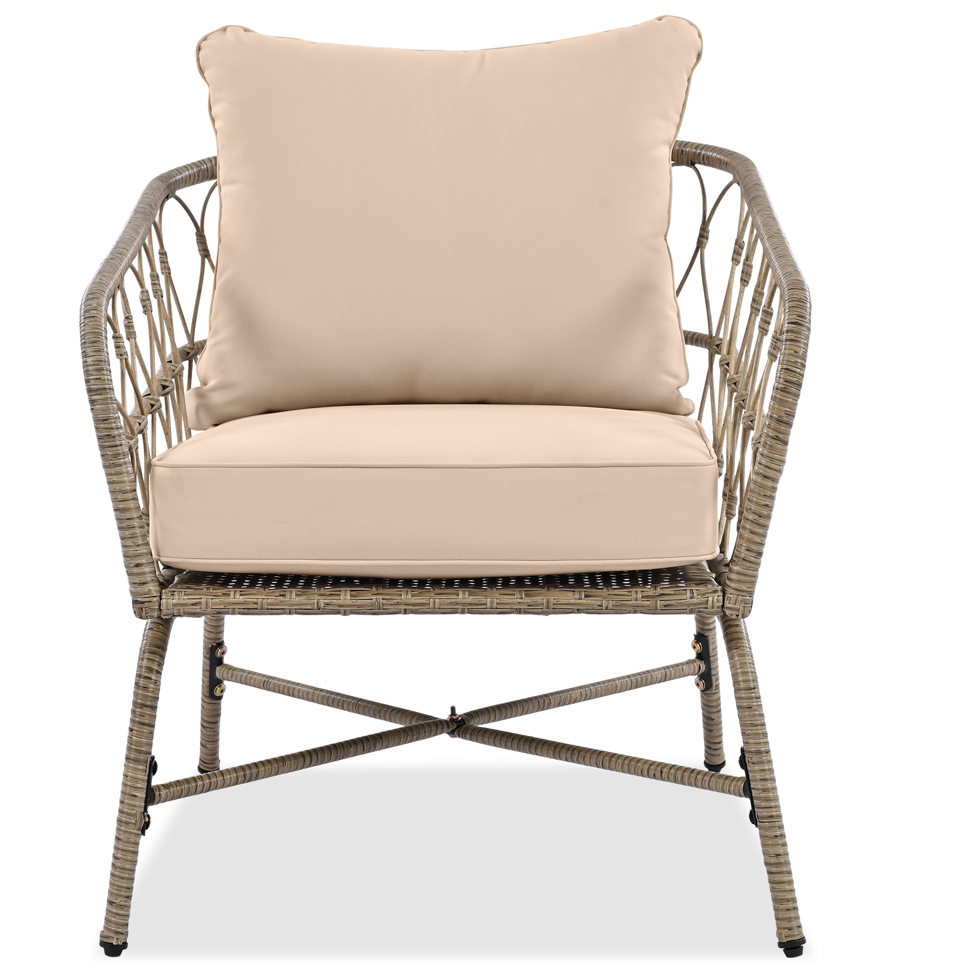 Bohemia-Inspired 4-Person Outdoor Seating Group With Removable Cushions