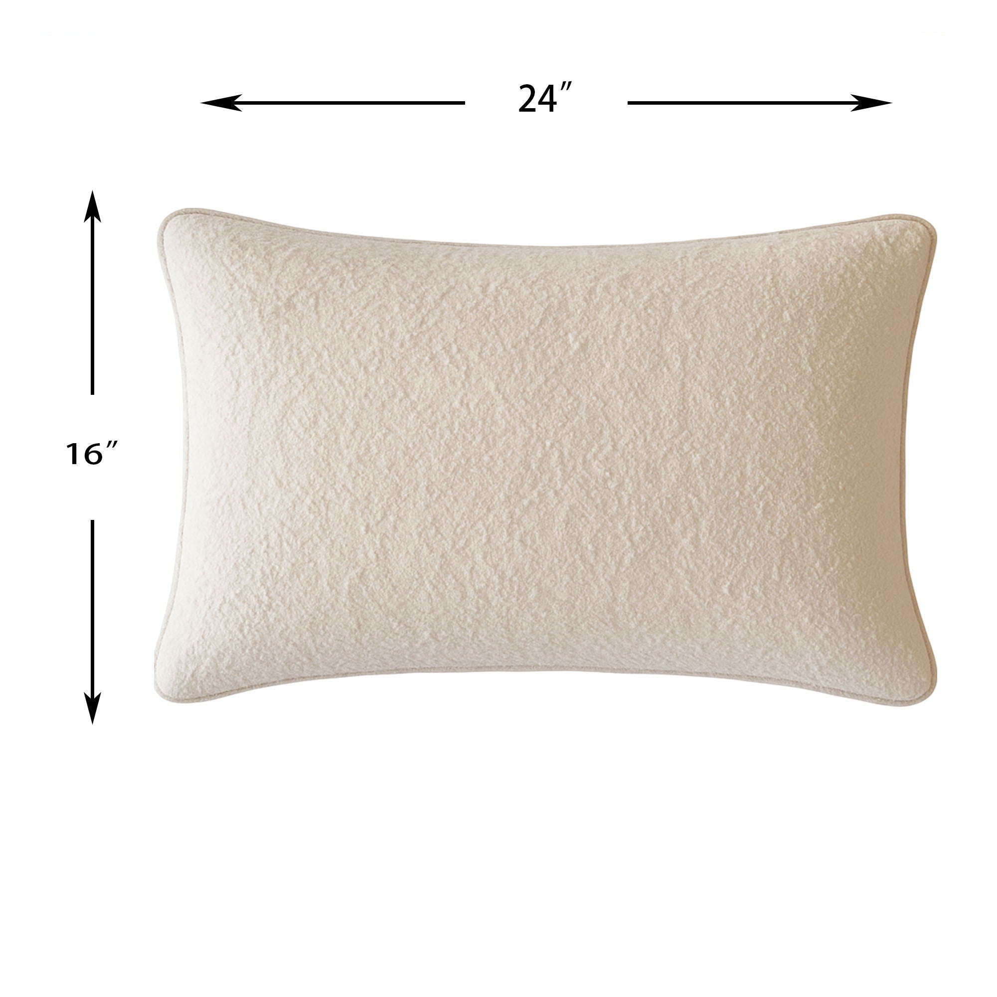 Homey Cozy Textured Throw Pillow - Ivory