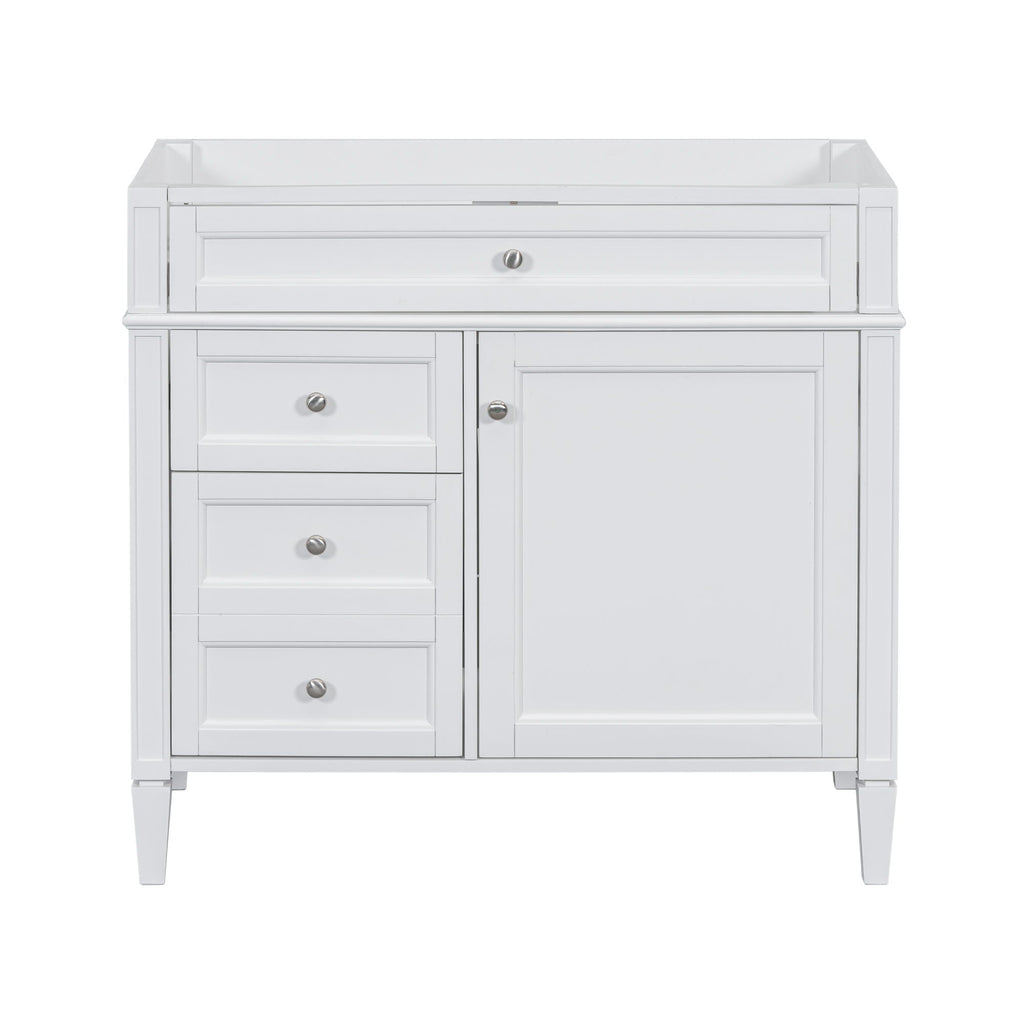 Bathroom Vanity With 2 Drawers and Tip-Out Storage Cabinet