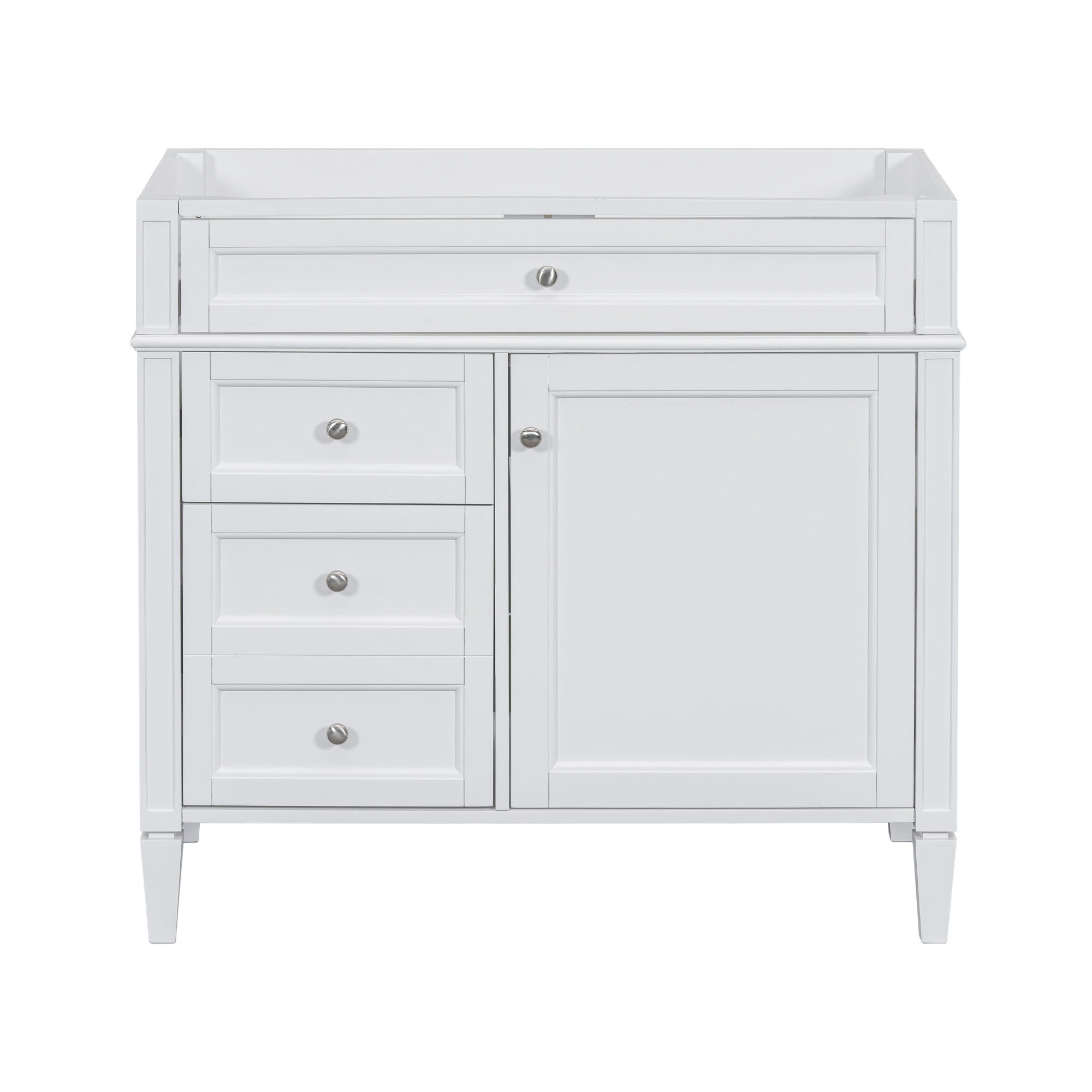 Bathroom Vanity With 2 Drawers and Tip-Out Storage Cabinet