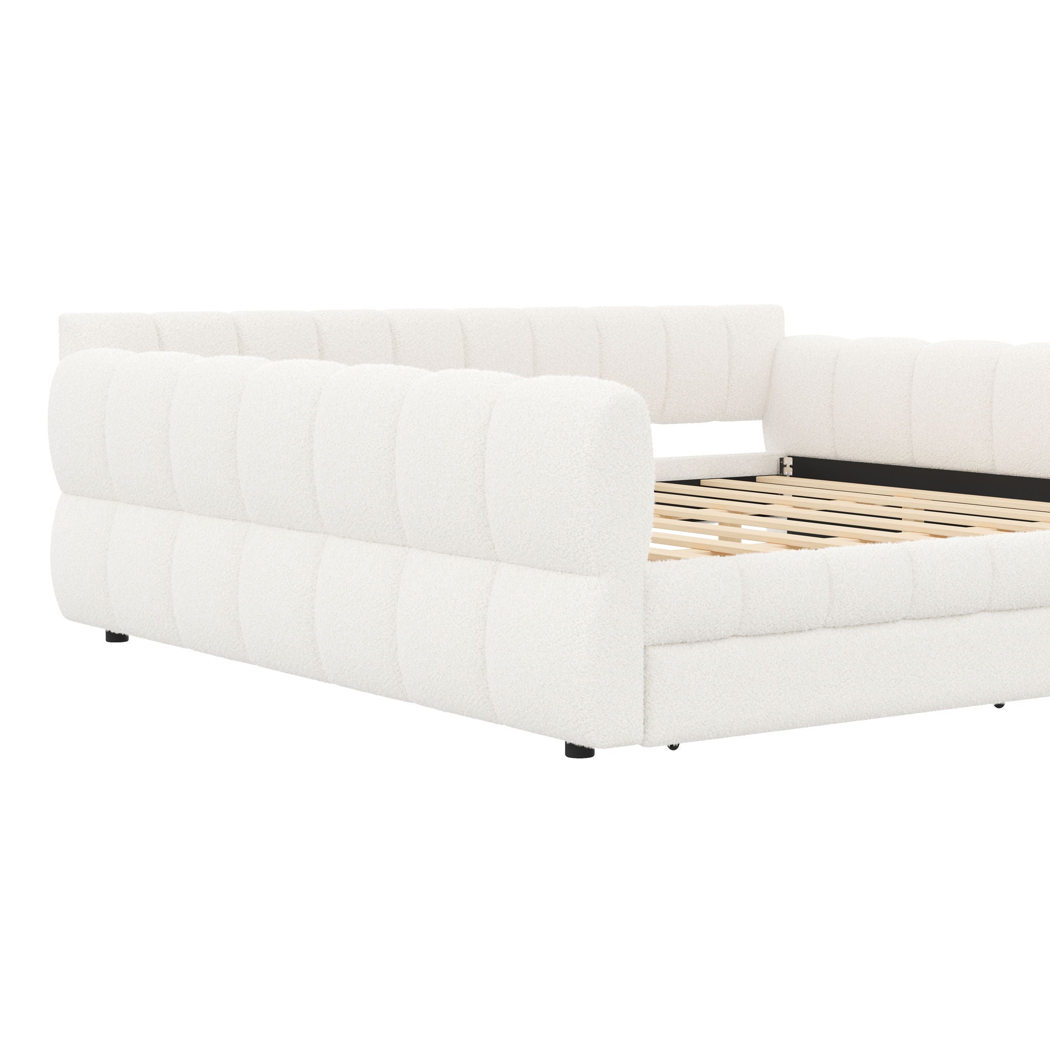 Upholstered Platform Bed With USB Charging And 2 Storage Drawers