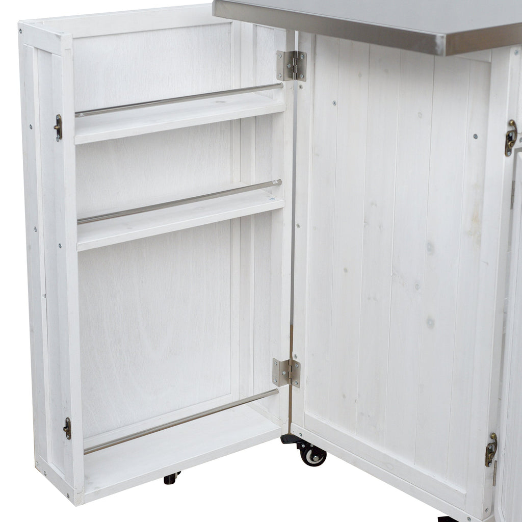 Outdoor Kitchen Island Fir Wood Prep Station