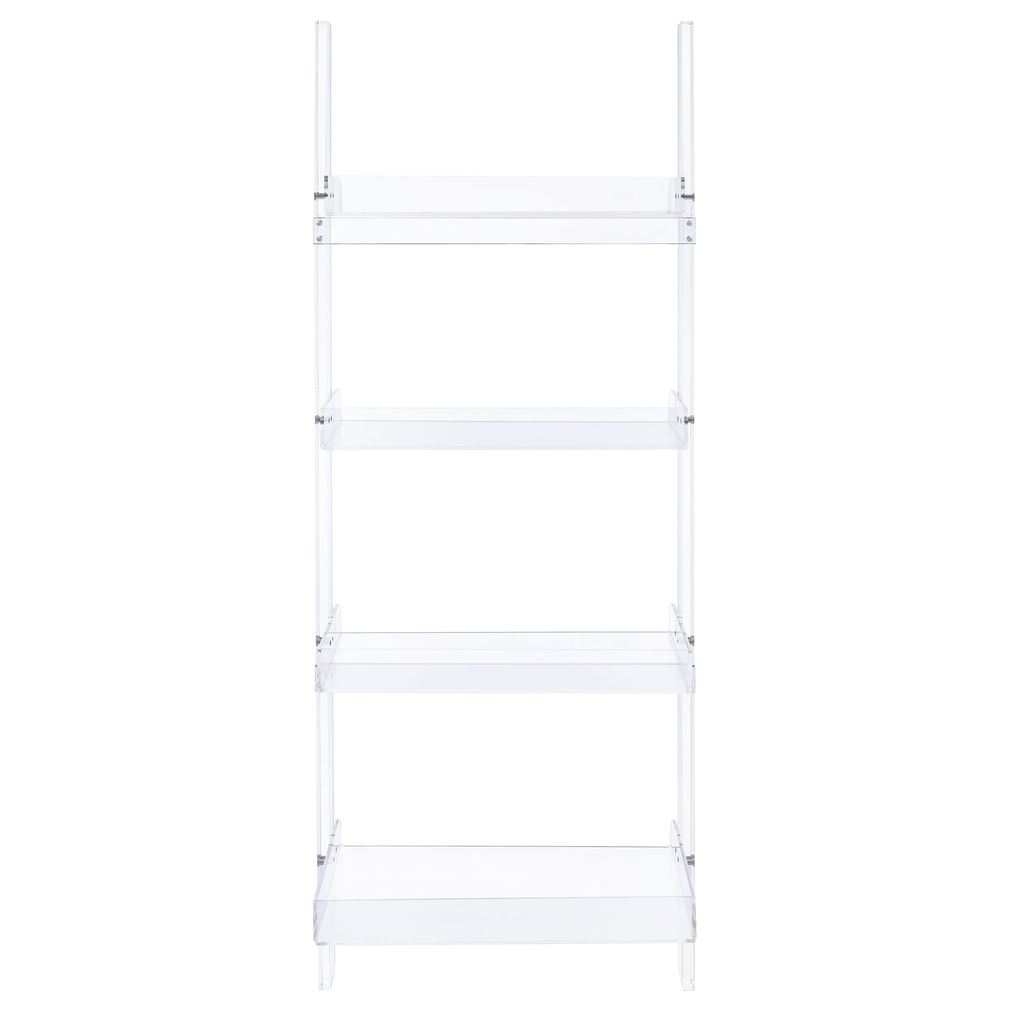 Cimarron - Ladder Bookcase With 4 Shelves - Clear